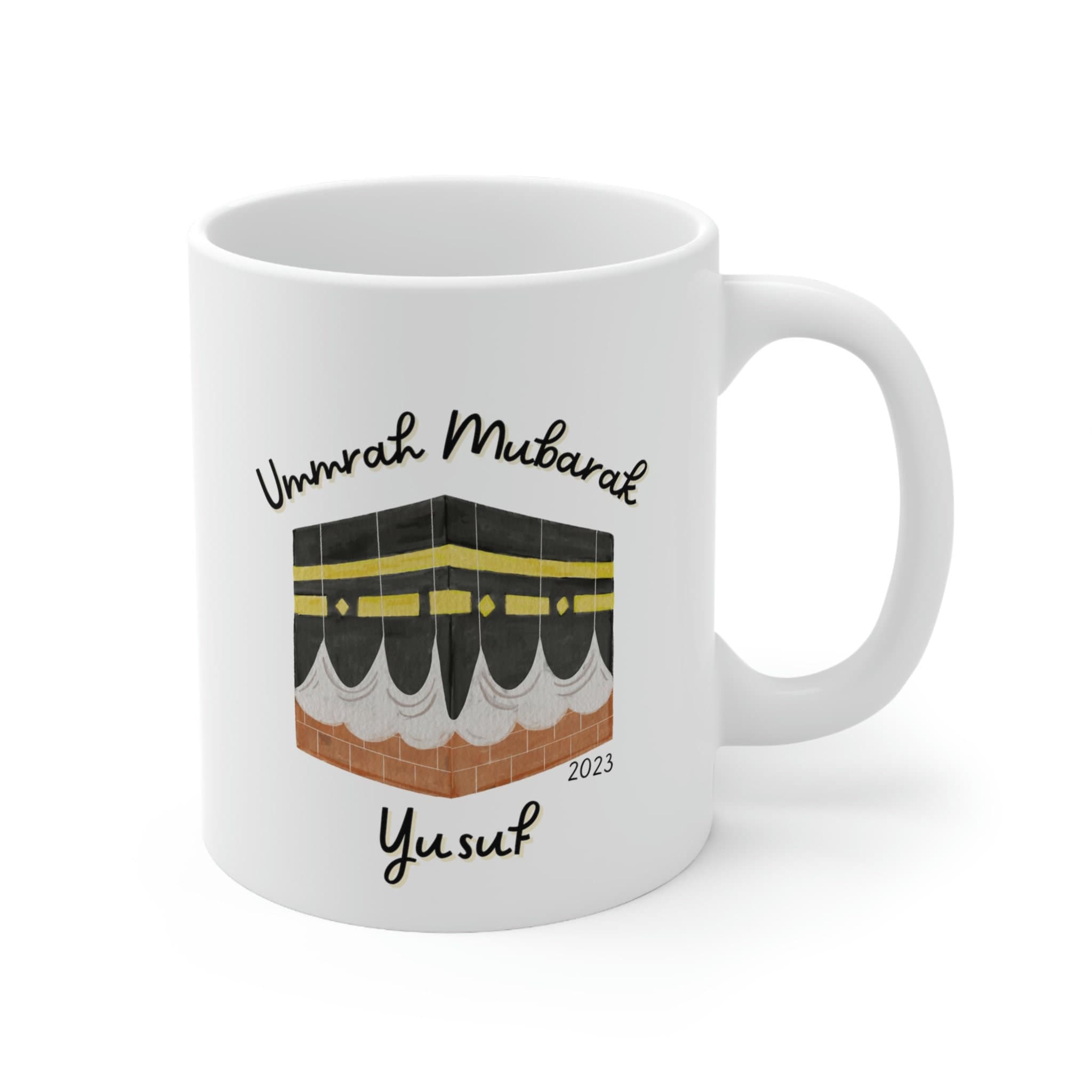 Ummrah Mubarak ENGLISH Mug, V2.0, Ummrah Gift, Islamic Gift, Personalized Ummrah Gift, Eid Gift, Islam Gift, Ramadan, Kaaba Mug - image 3