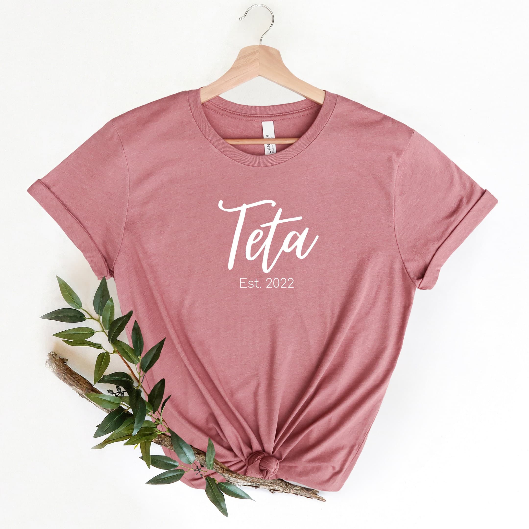 Teta Grandma Est. Arabic T-shirt V1.0, Pregnancy Announcement Gift, Arabic grandma shirt, Teta Gift, Grandma promotion, new baby gift, Eid - image 3