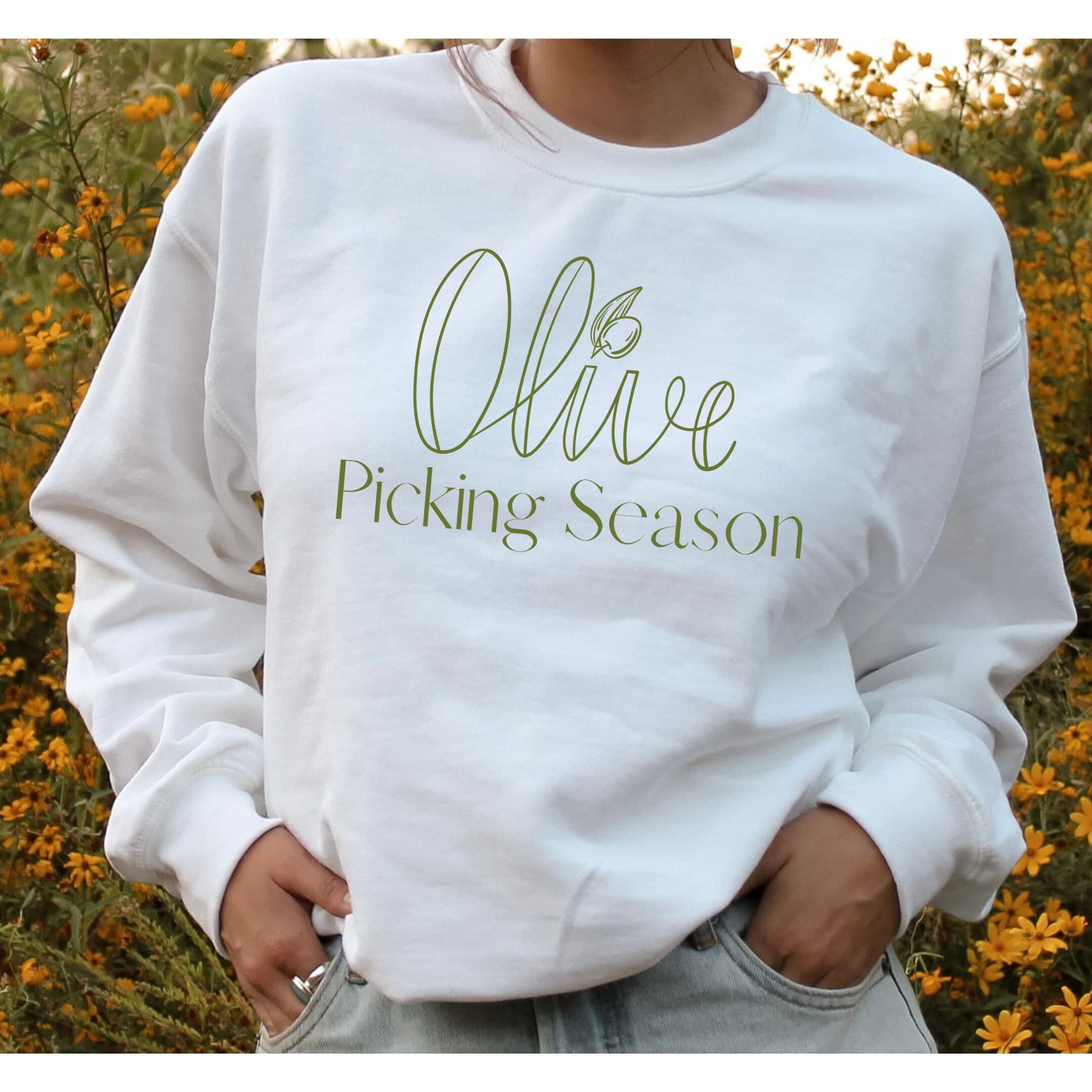 Olive Picking Season Sweatshirt, O-live Gift, Apple Picking, Harvest Gift, Olive Season, Palestine Olives, Free Palestine, Eid Gift, Ramadan - image 3