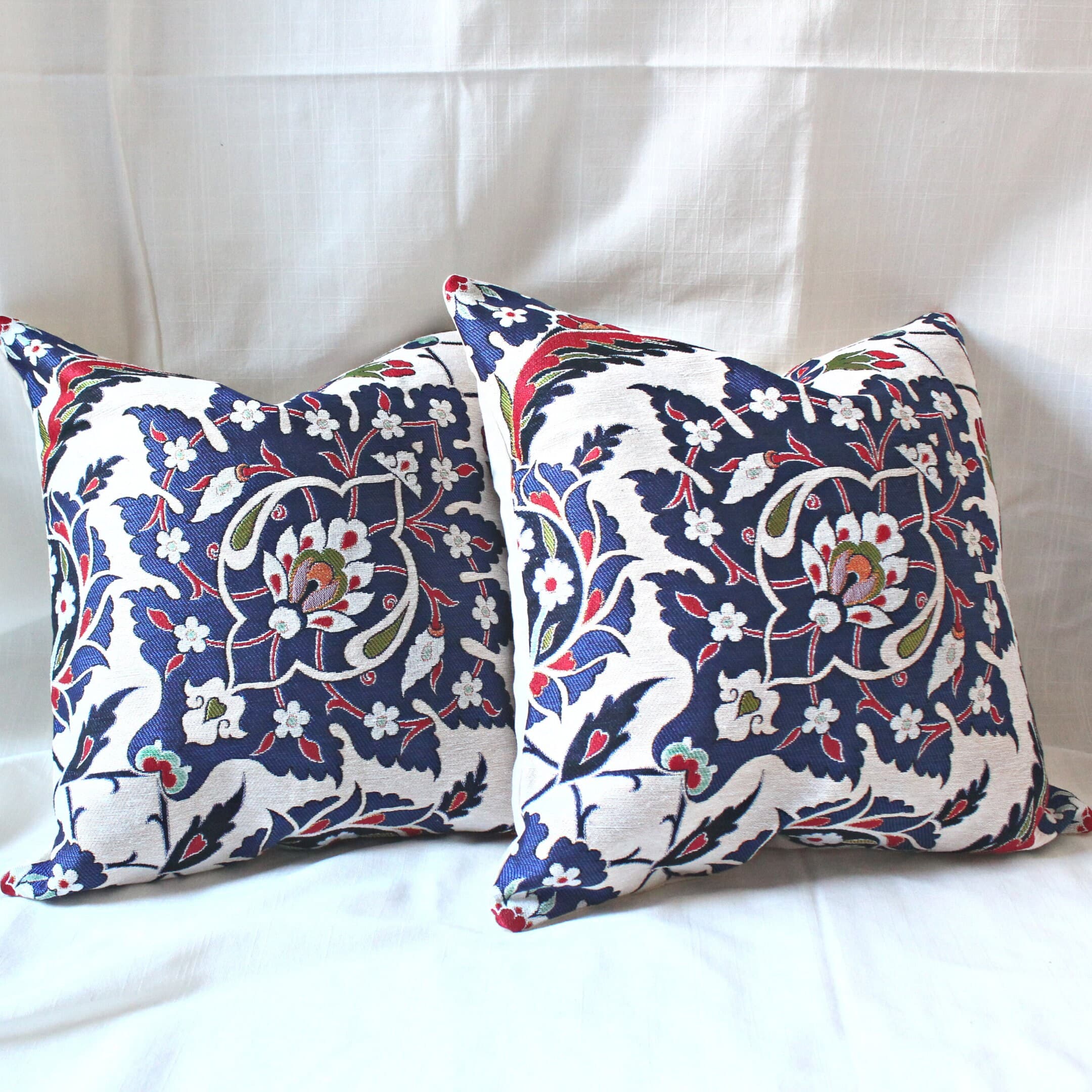 Turkish Tulip Design Pillow Covers, Arabesque, Moroccan design, Modern home, Abstract, Ottoman floral, Kilim design - image 3