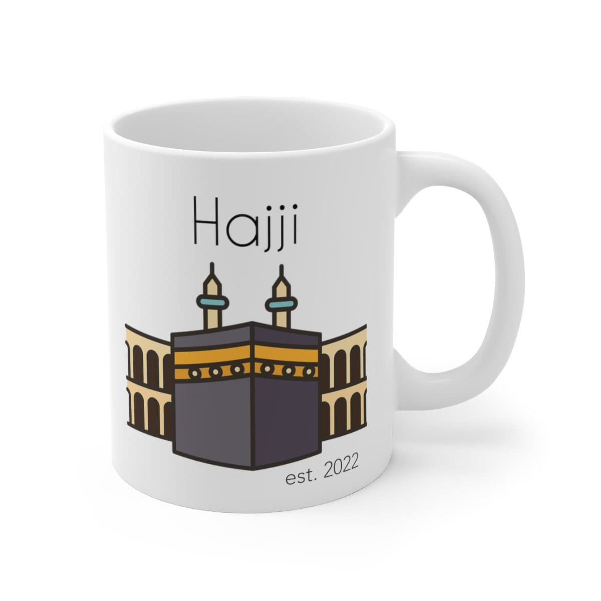 Hajji Mug, Hajji Mubarak Gift, Islamic Gift, Personalized Hajj Gift, Eid Gift, Umrah Gift, Ramadan, Kaaba Mug