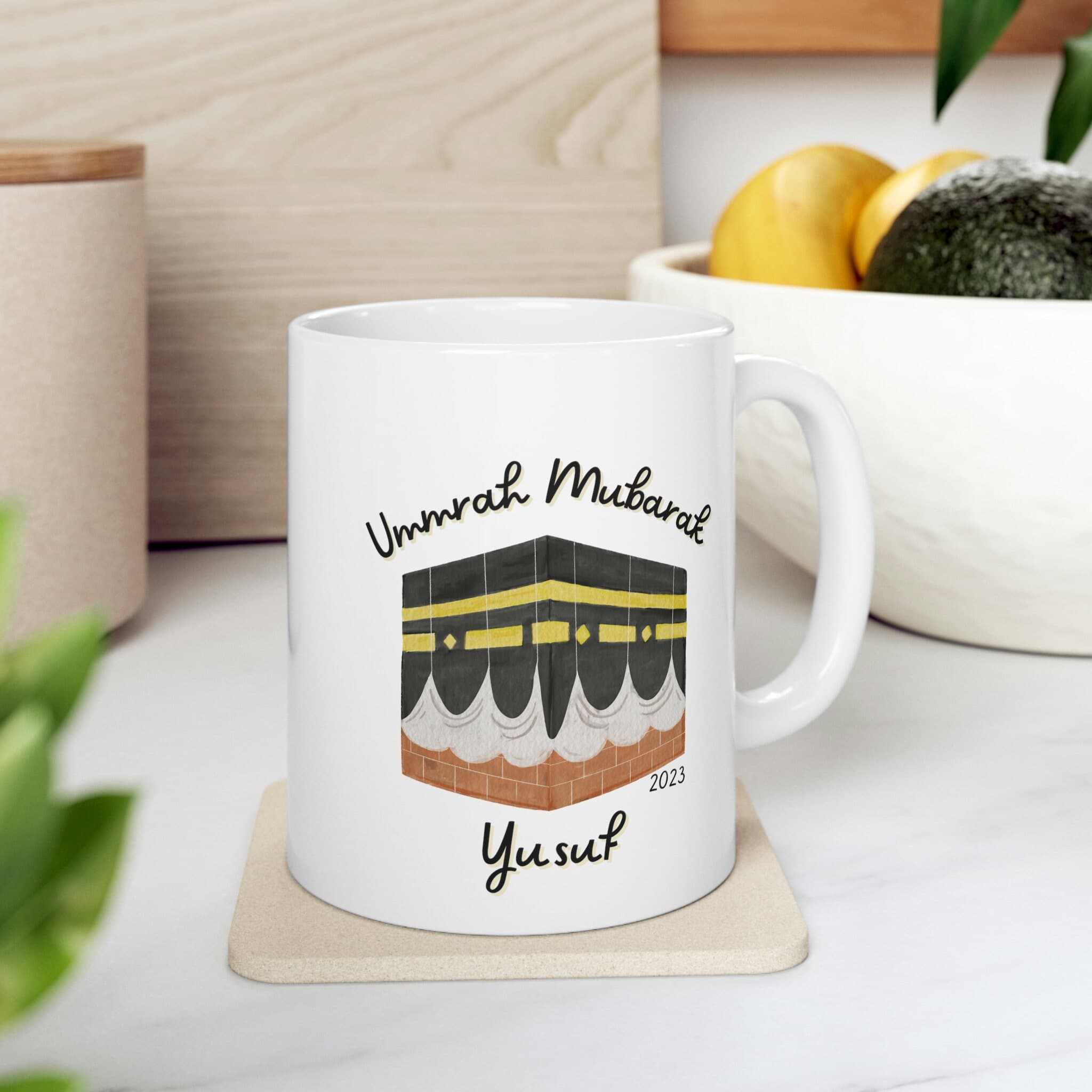 Ummrah Mubarak ENGLISH Mug, V2.0, Ummrah Gift, Islamic Gift, Personalized Ummrah Gift, Eid Gift, Islam Gift, Ramadan, Kaaba Mug - image 5