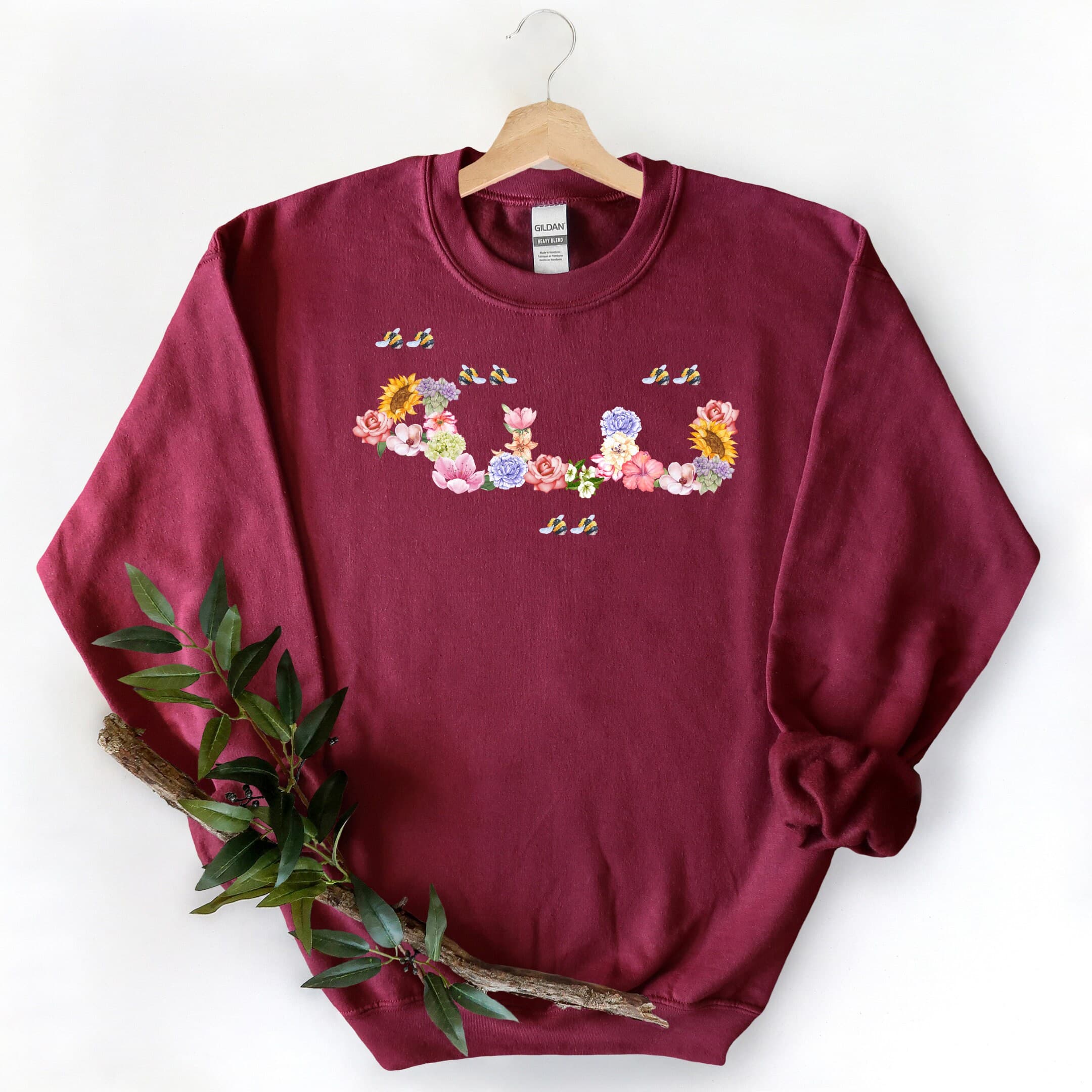 Teta Jidda Grandma Arabic Floral Bouquet Sweatshirt, Arabic Mother's Day Gift, Pregnancy Announcement, Flower Grandma, New Baby Gift - image 3
