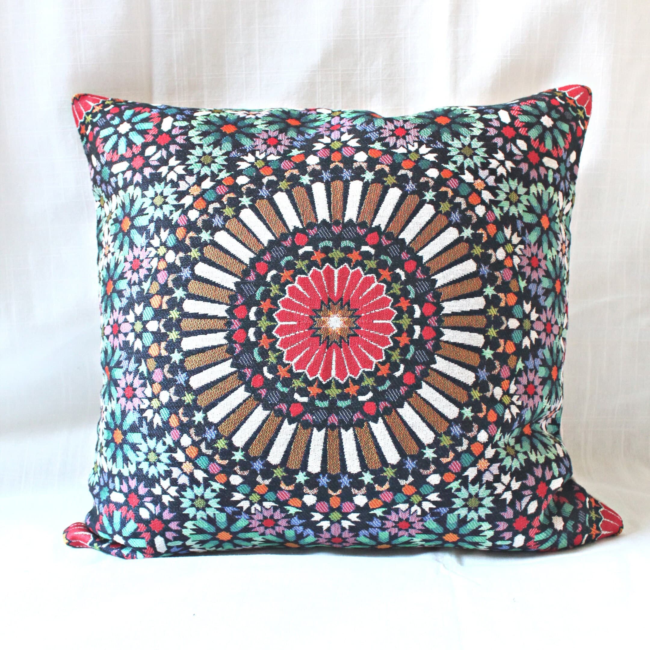 Turkish Moroccan Mandala Design Pillow Covers, Arabesque, Moroccan design, Modern home, Abstract, Moroccan tile design, Kilim design