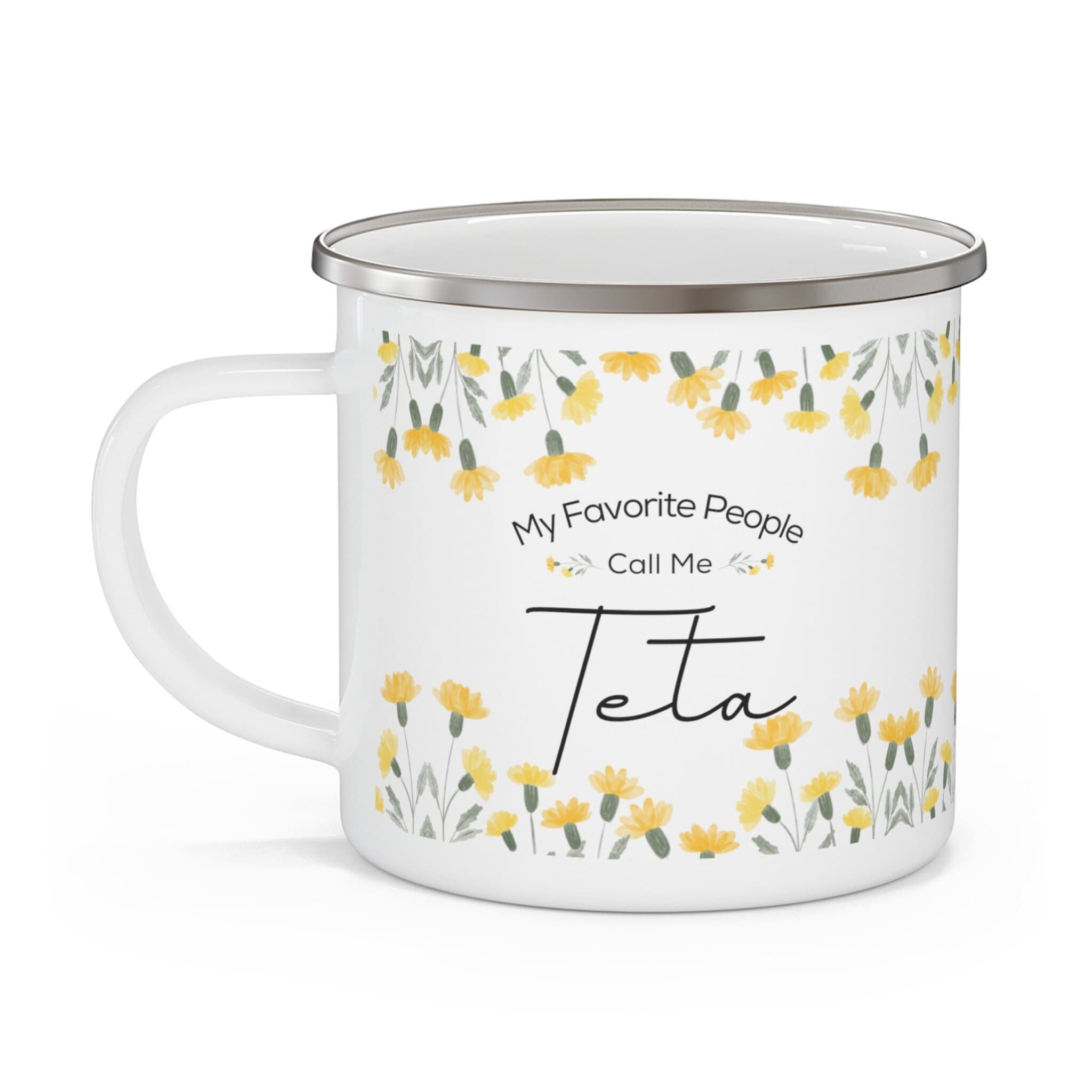 CUSTOM My Favorite People Call Me Enamel Mug, Pregnancy Announcement Gift, Teta Mug, Grandma promotion, new baby gift, Eid - image 5