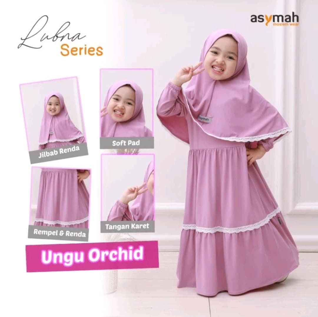 2 - 8 years old children hijab and dress chocolate colour LUBNA series - image 5