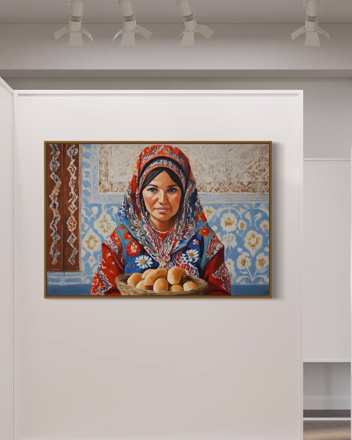 Middle Eastern Woman Portrait, Vintage Oil Painting Art Print (Digital Download) - image 2