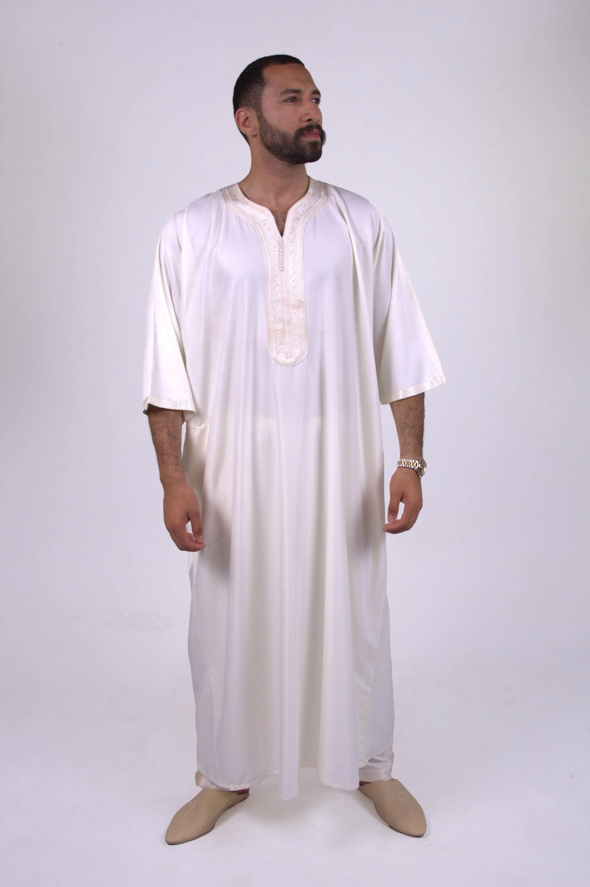 Premium Gabardine Moroccan Thobe for Men