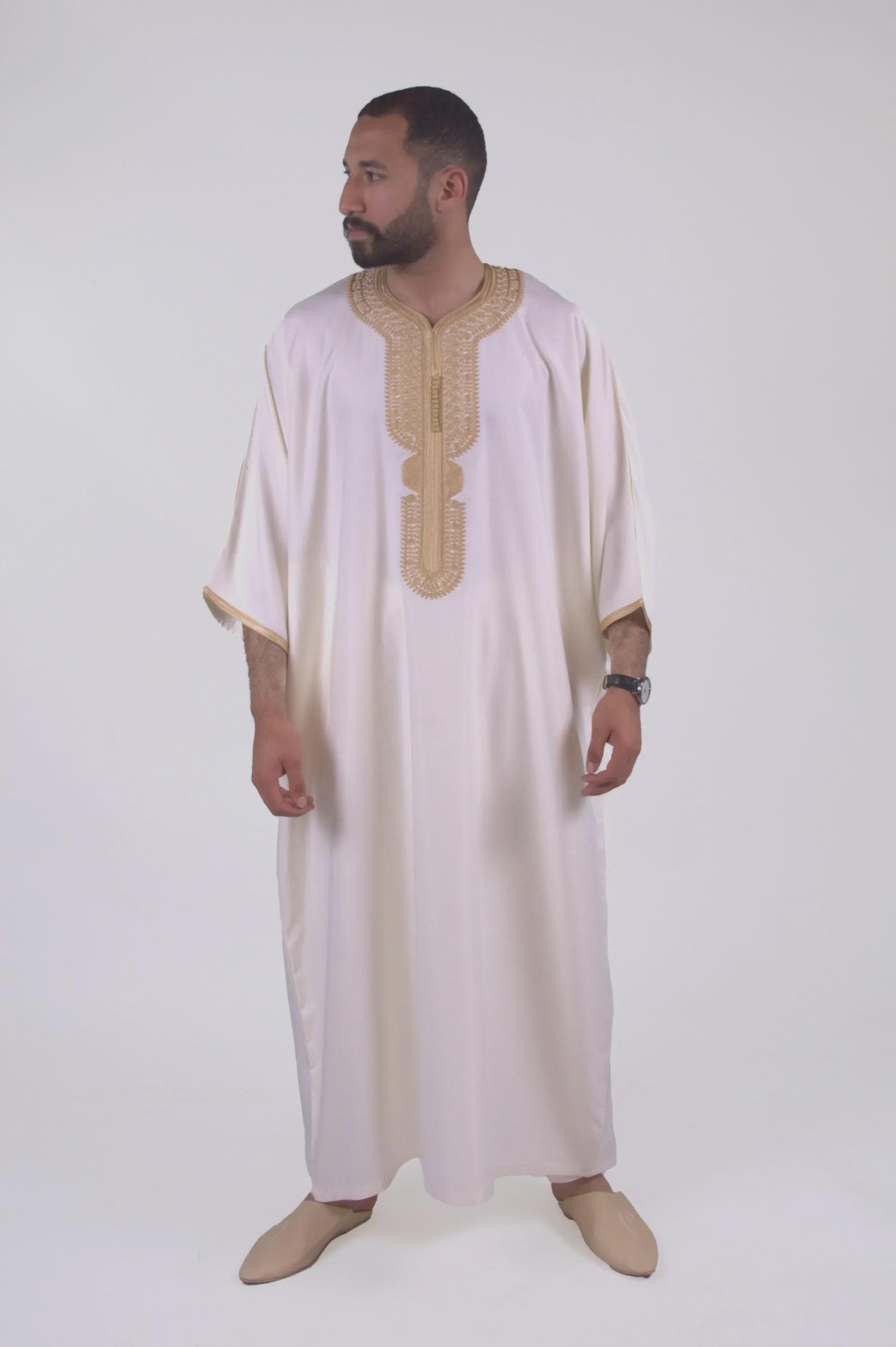 Moroccan Thobe for Men, Premium Gandoura for men – Lightweight thobe for Eid & Everyday Wear