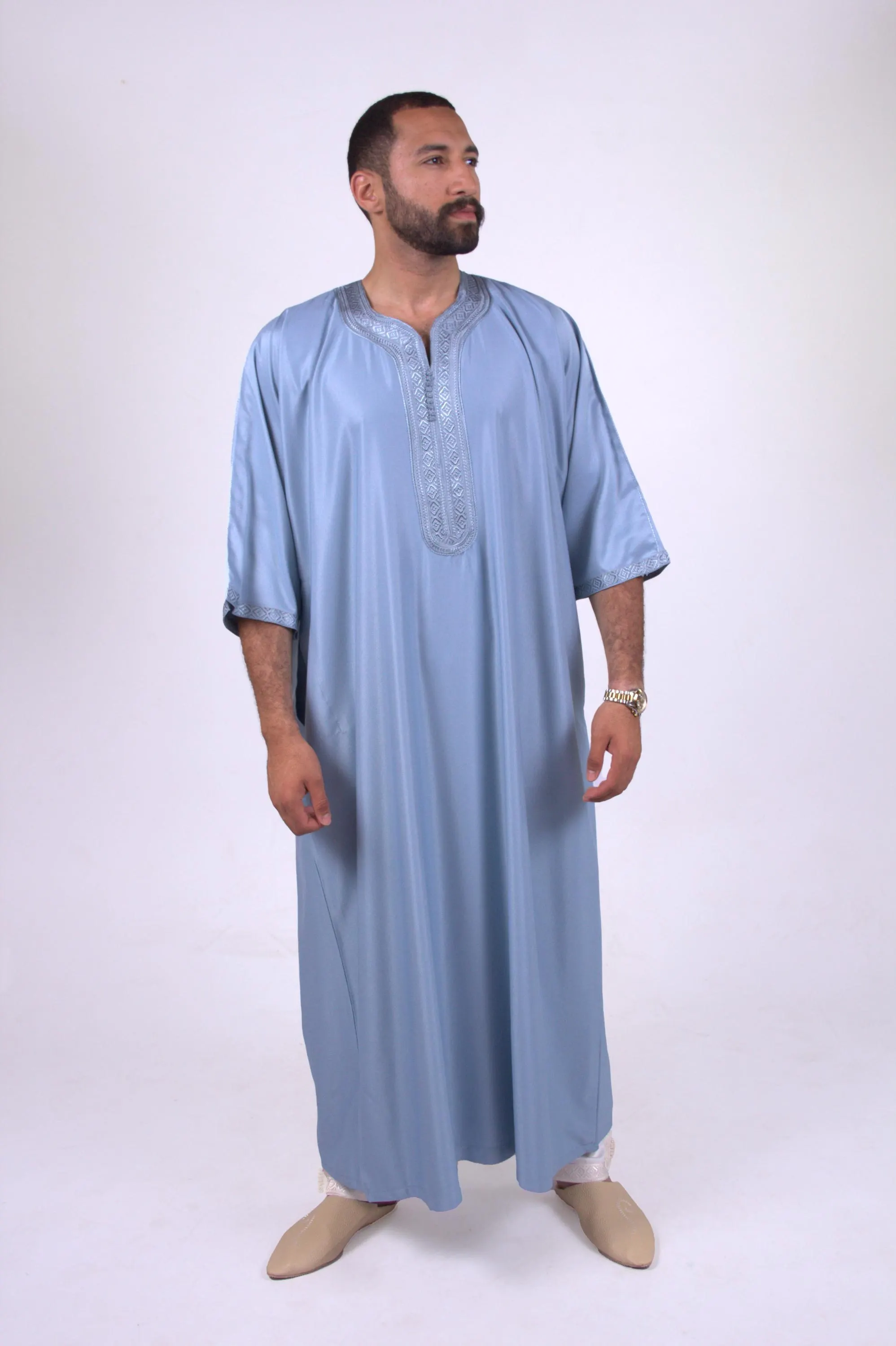 Premium Gabardine Moroccan Thobe for Men