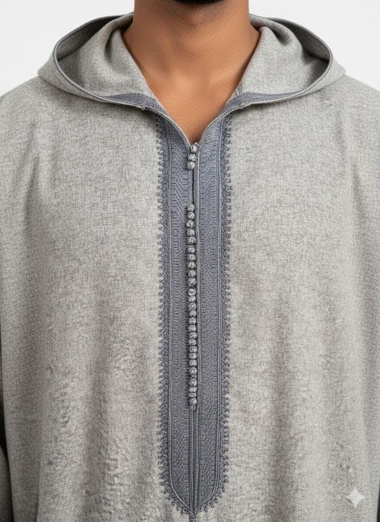 winter hooded thobe for men, Moroccan wool djellaba with hood ,coat men