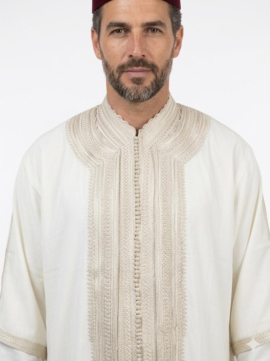 Luxury Moroccan Men’s Jabador 3 Piece Set, Wedding Groom Caftan, Traditional Thobe Outfit, Elegant Arabic Clothing - image 3