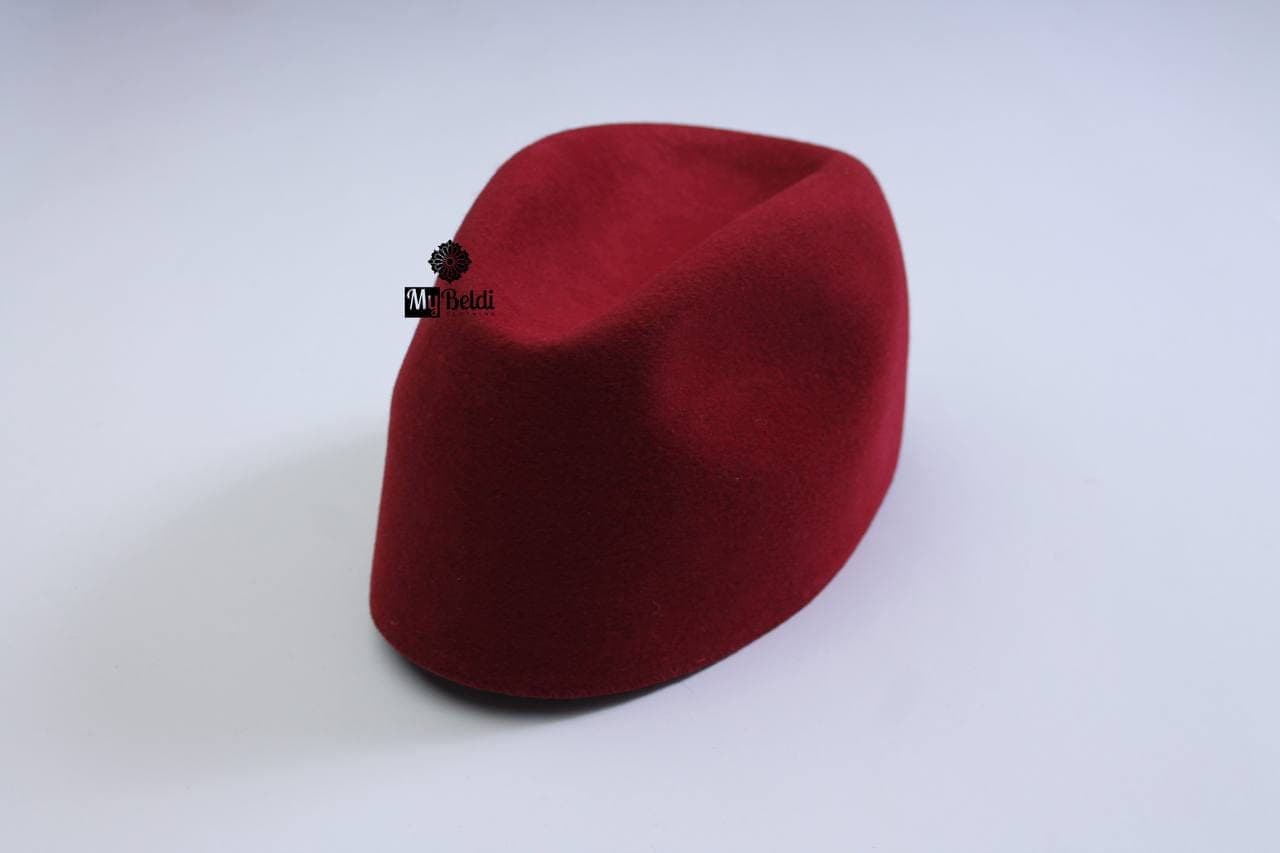 Handmade Moroccan Fez Hat, Traditional Red Tarboosh