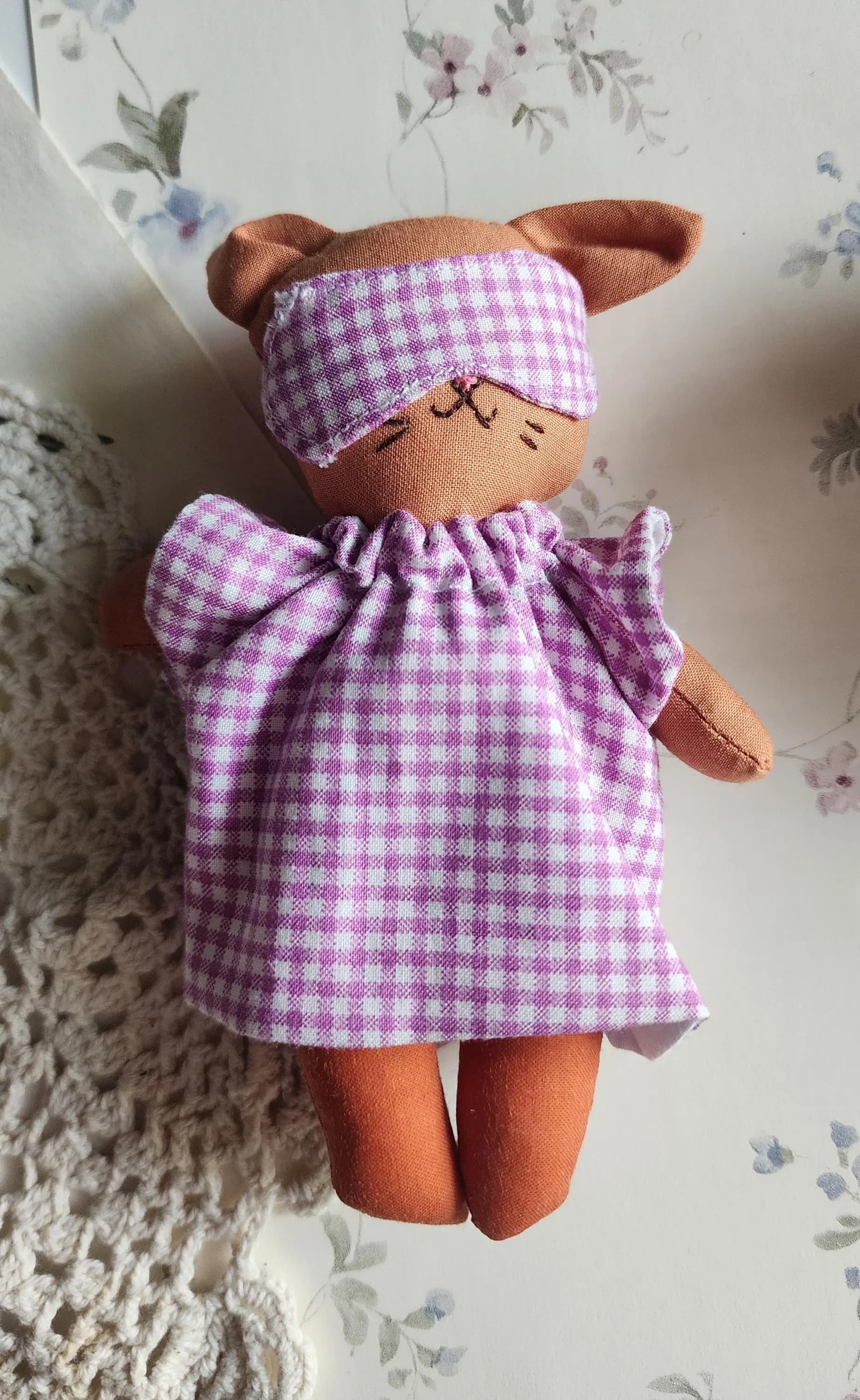 Handmade Mini Kitten Doll - 6-Inch Whimsical Soft Toy - Pocket-Sized Companion - Collectible Doll - Perfect Gift for Kids & Doll Lovers - image 3