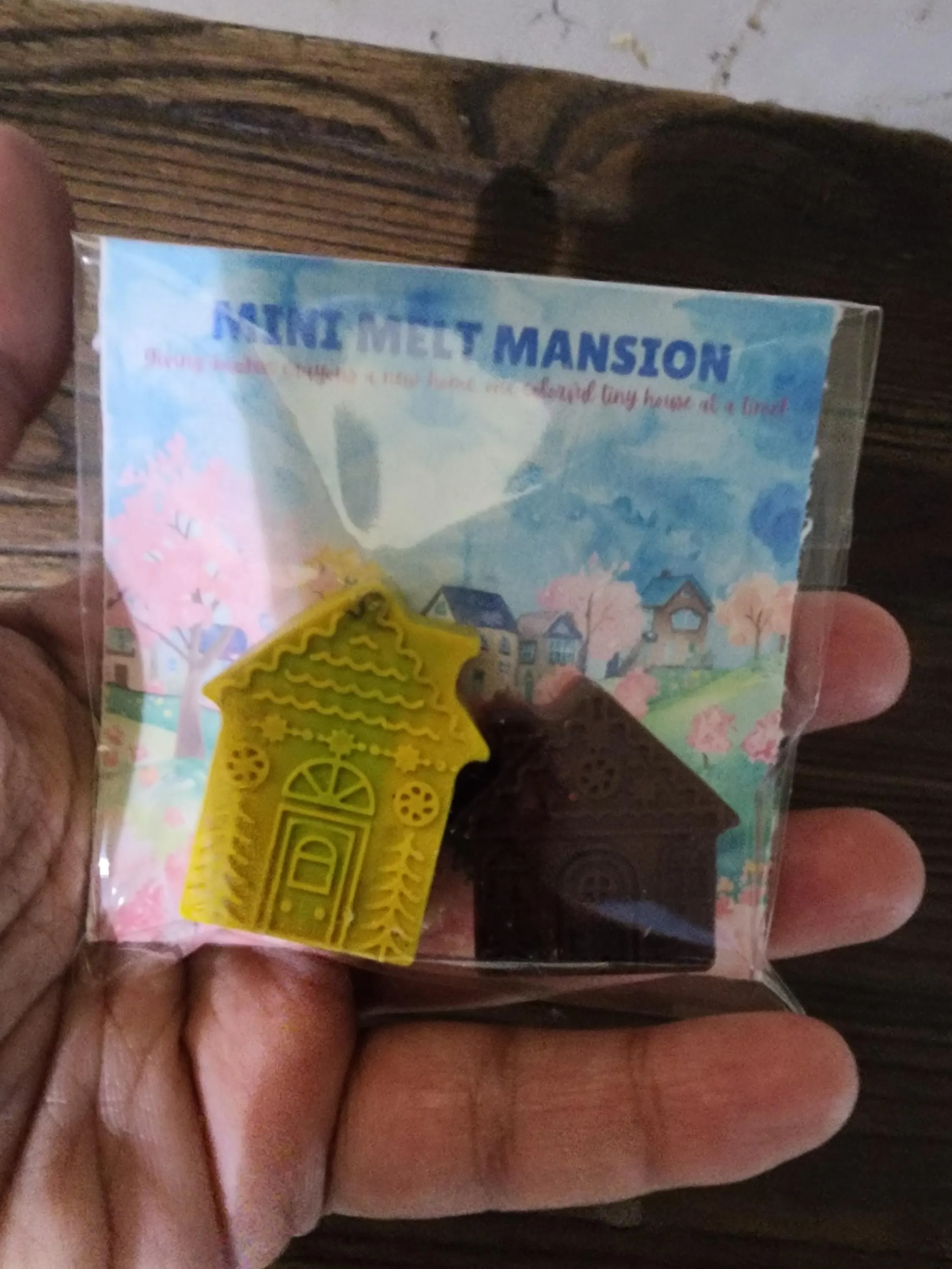 Handmade Mini Crayon Mansions – Upcycled Colorful Wax Houses, Unique Gift, , Eco-Friendly Art, Montessori, recycled, party favor set of 2 - image 4