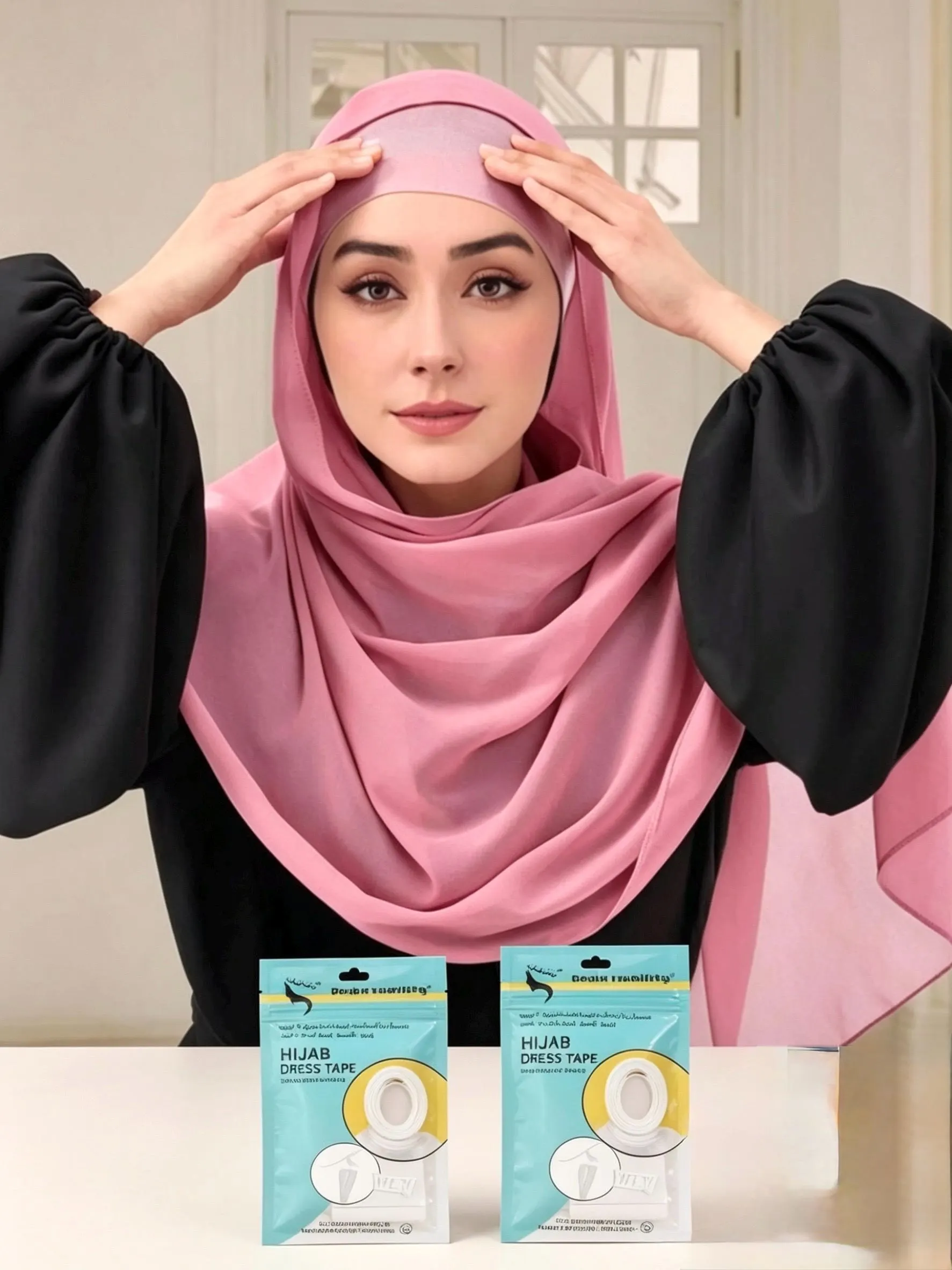 Double-Sided Invisible Tape Hijab Dress Anti-Slip Headscarf Fixer 36 Tapes