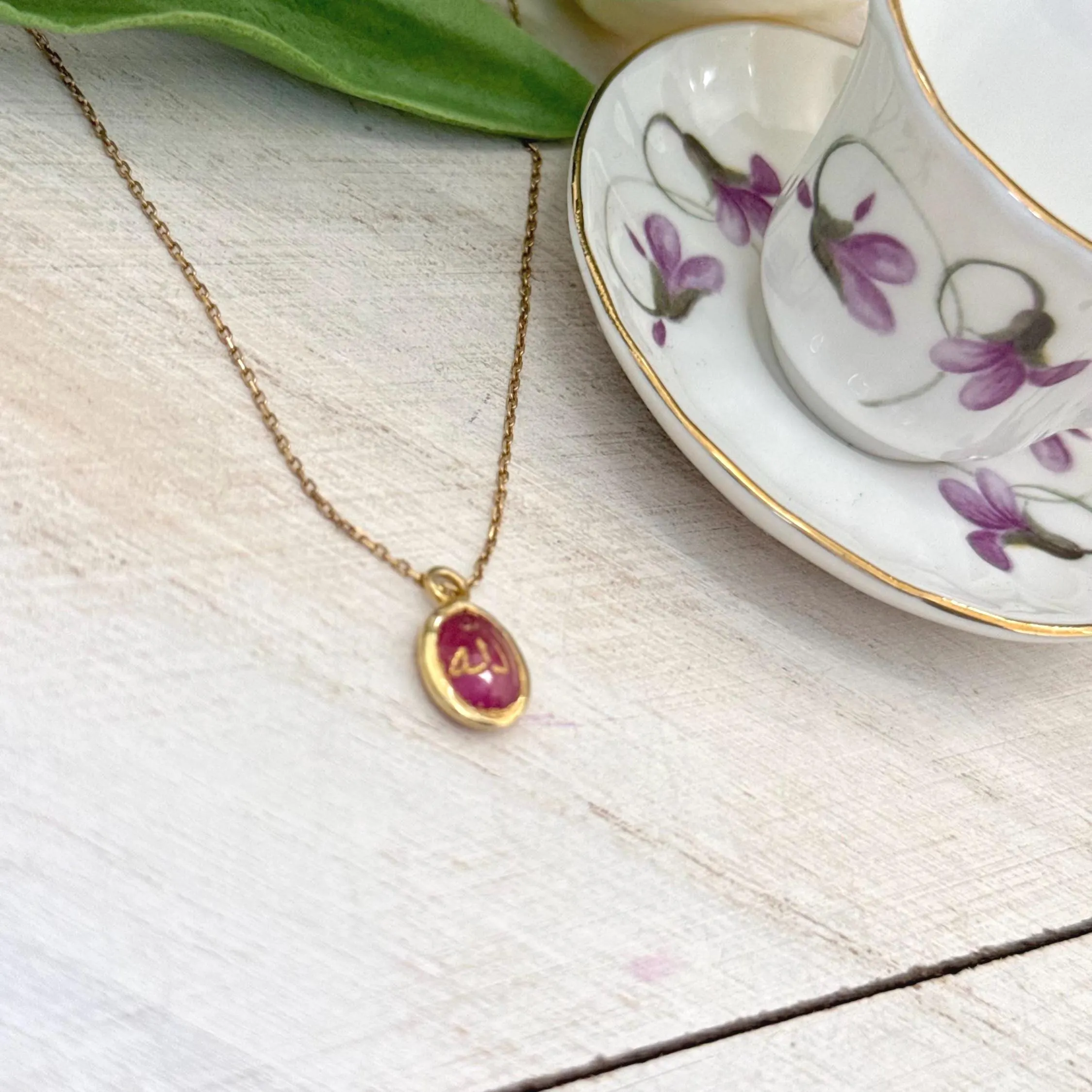 Red Ruby Allah Pendant - image 3