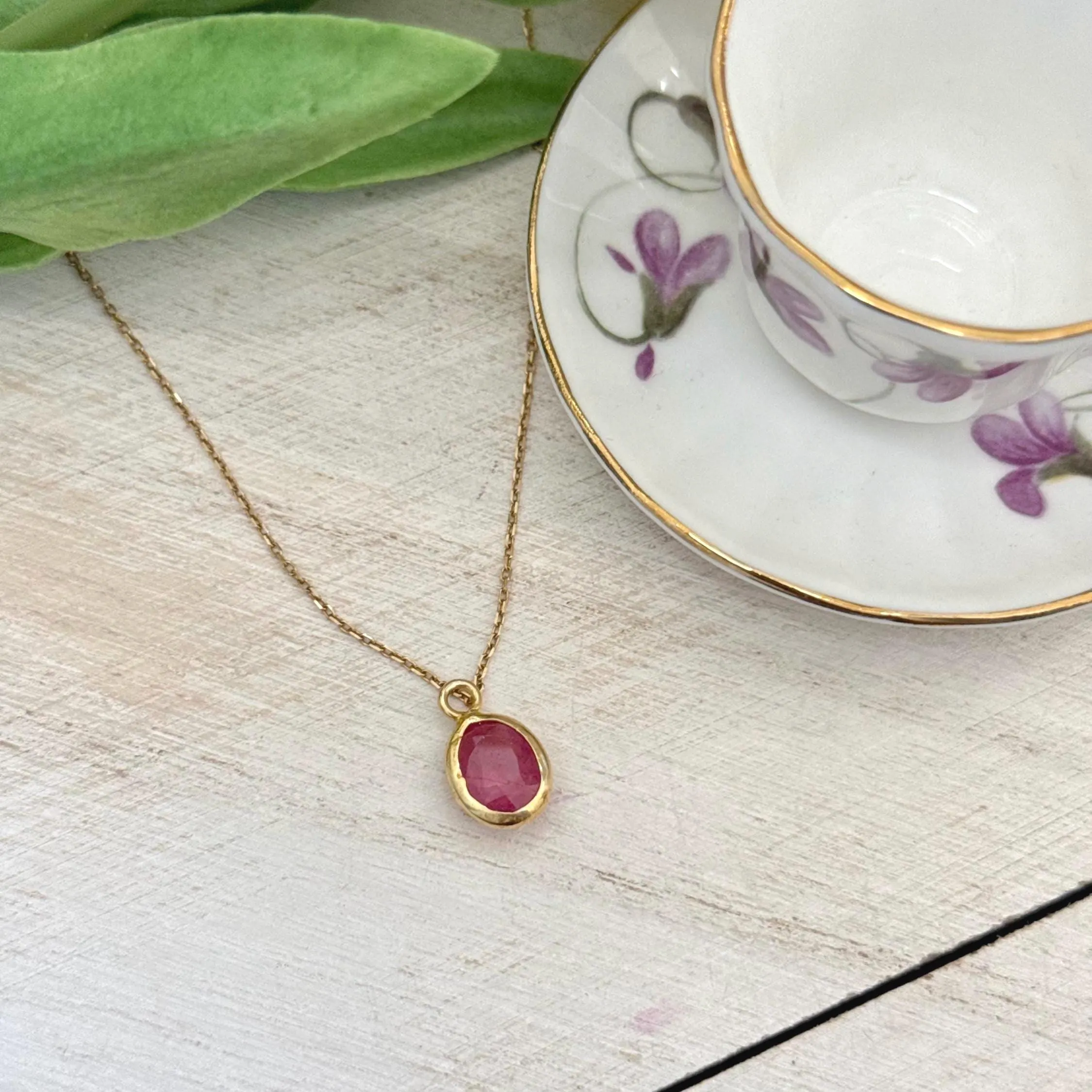 Red Ruby Allah Pendant - image 2