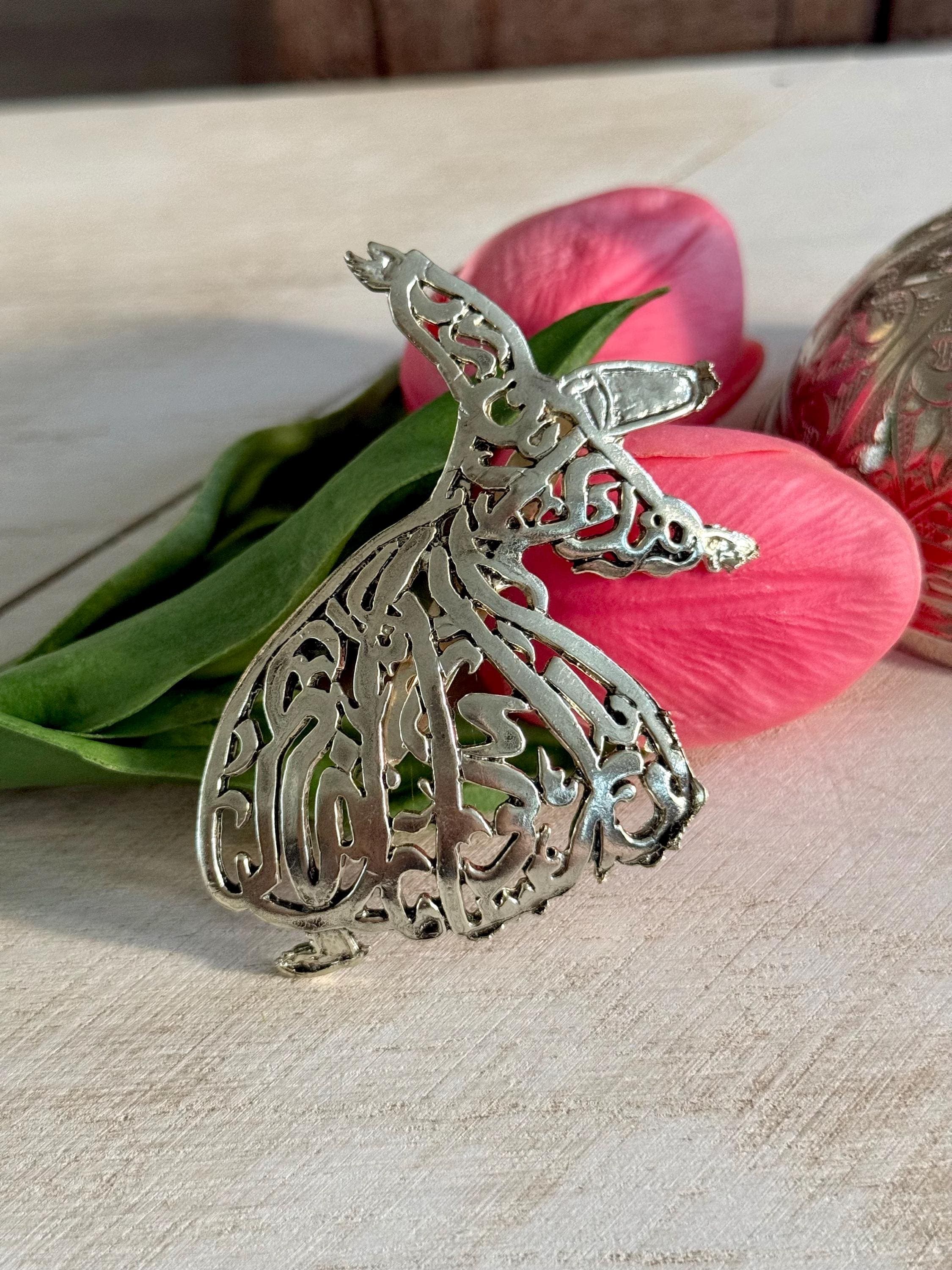 Whirling Dervish Brooch | Rumi Sufi Inspired Pin