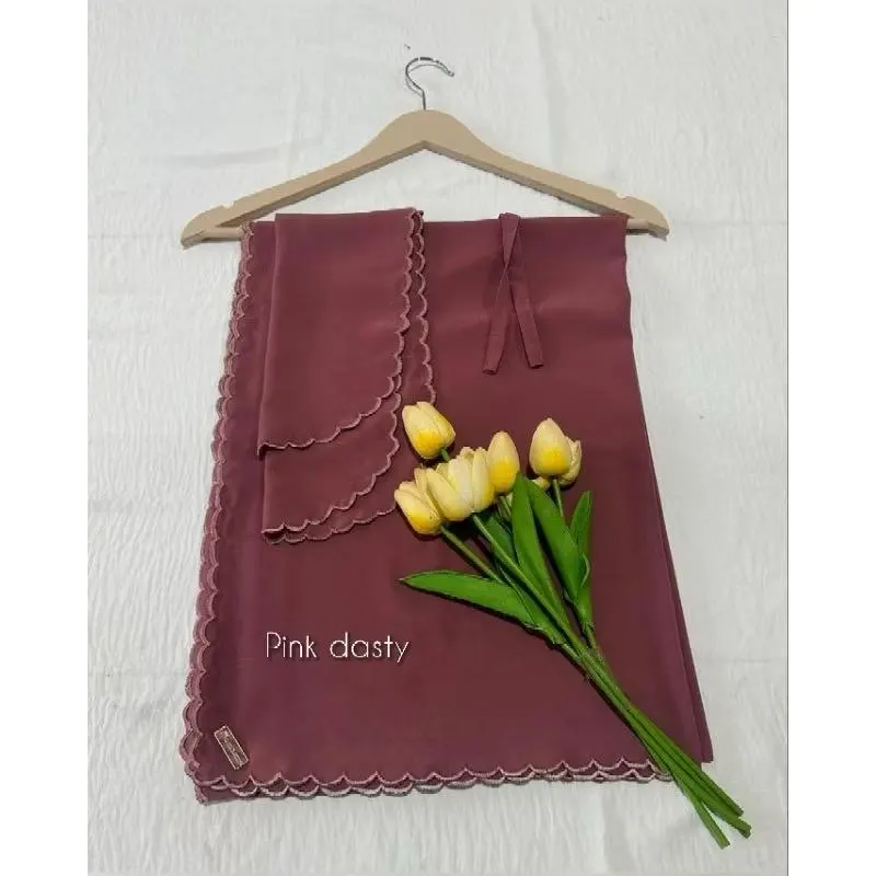 Custom Handmade Embroidered Shawl hijab |Muslim Hijab Niqab Set | Modest Islamic Clothing - image 5