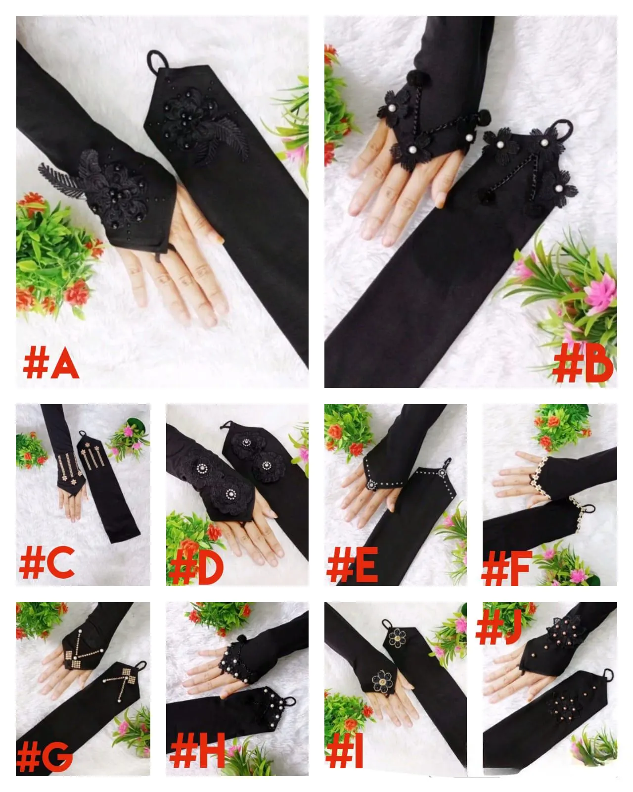 Wolfis Jet Black Niqab with Lace and Beading: Buy One Get One Free - image 5