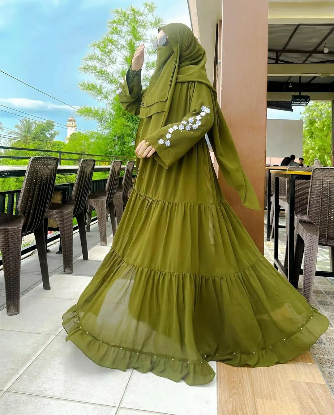 Custom Made Abaya Set: Prayer Dress, Hijab, Niqab - image 3