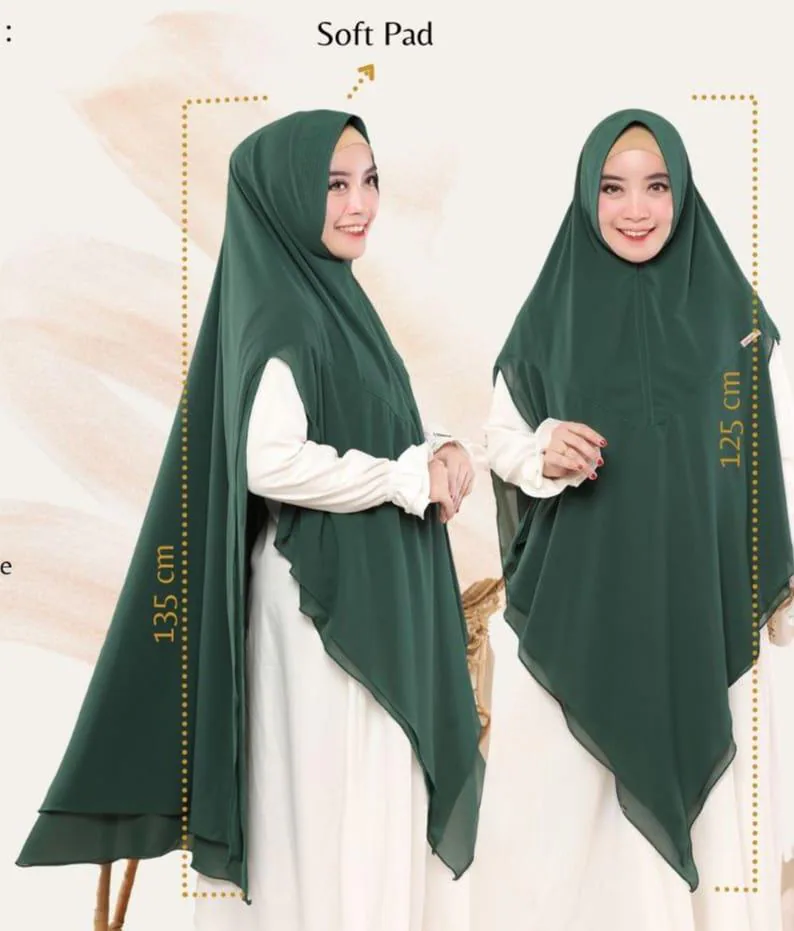 Extra Long Khimar Hijab with Soft Pad – Modest Islamic Wear for Women