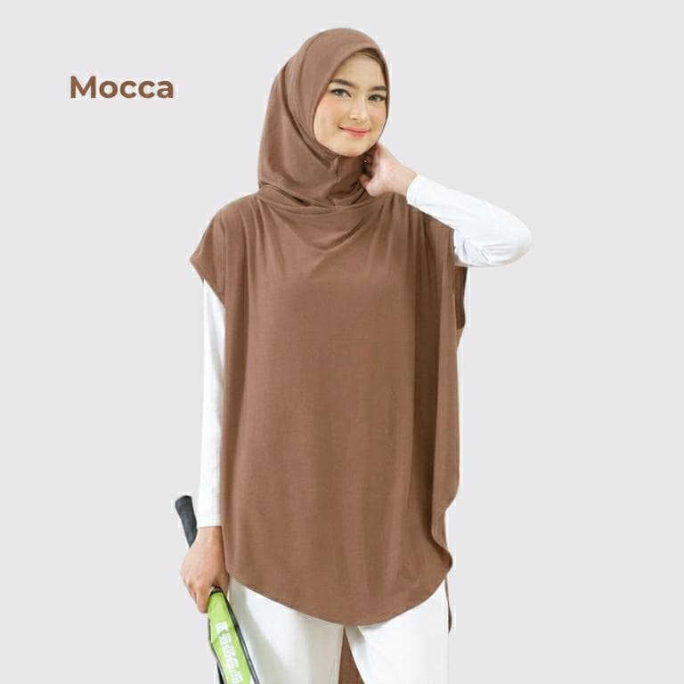 Instant sports hijab daily outer Khimar Jersey slip on Hoodie hijab Islamic head covering - image 3