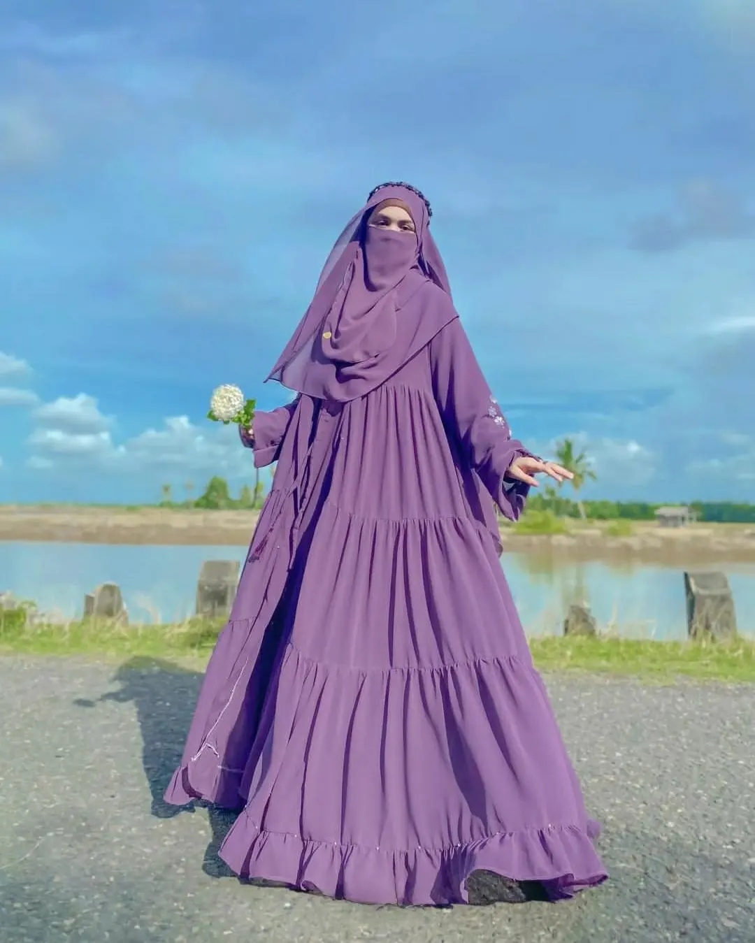 Custom Made Abaya Set: Prayer Dress, Hijab, Niqab - image 4