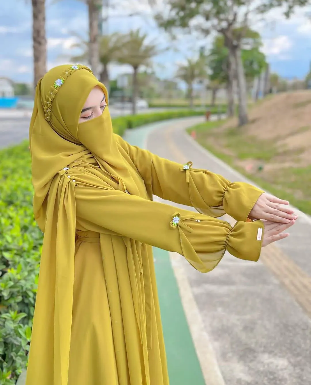 Custom Made Abaya - Muslimah Abaya Set Hijab Niqab - Islamic Dress for Muslim Women