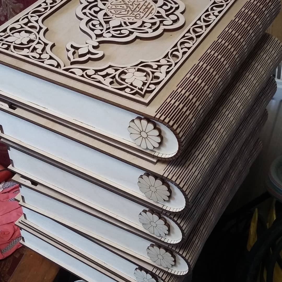 Laser Cut Quran Box Islamic Storage Book Box 4 mm Special Design Model SVG CDR Files - image 5