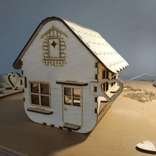 Laser Cut Wooden Bird Cage Decorative Bird House 4 mm SVG CDR File - image 3