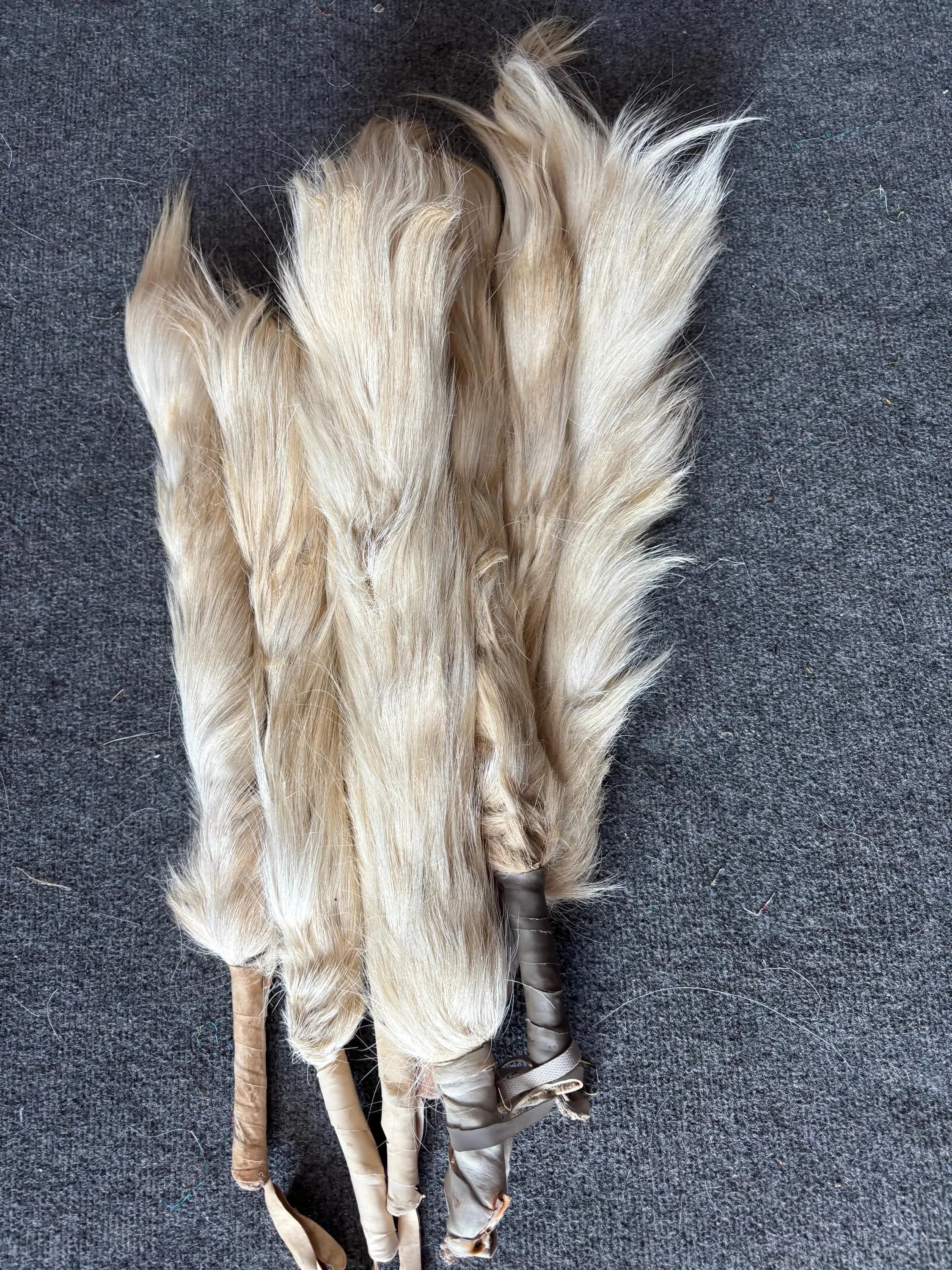 Cow  tail,African cow tail, Nigerian cow tail,cow tail for traditional dance,Bridal cow tail accessory, cow tail - image 3