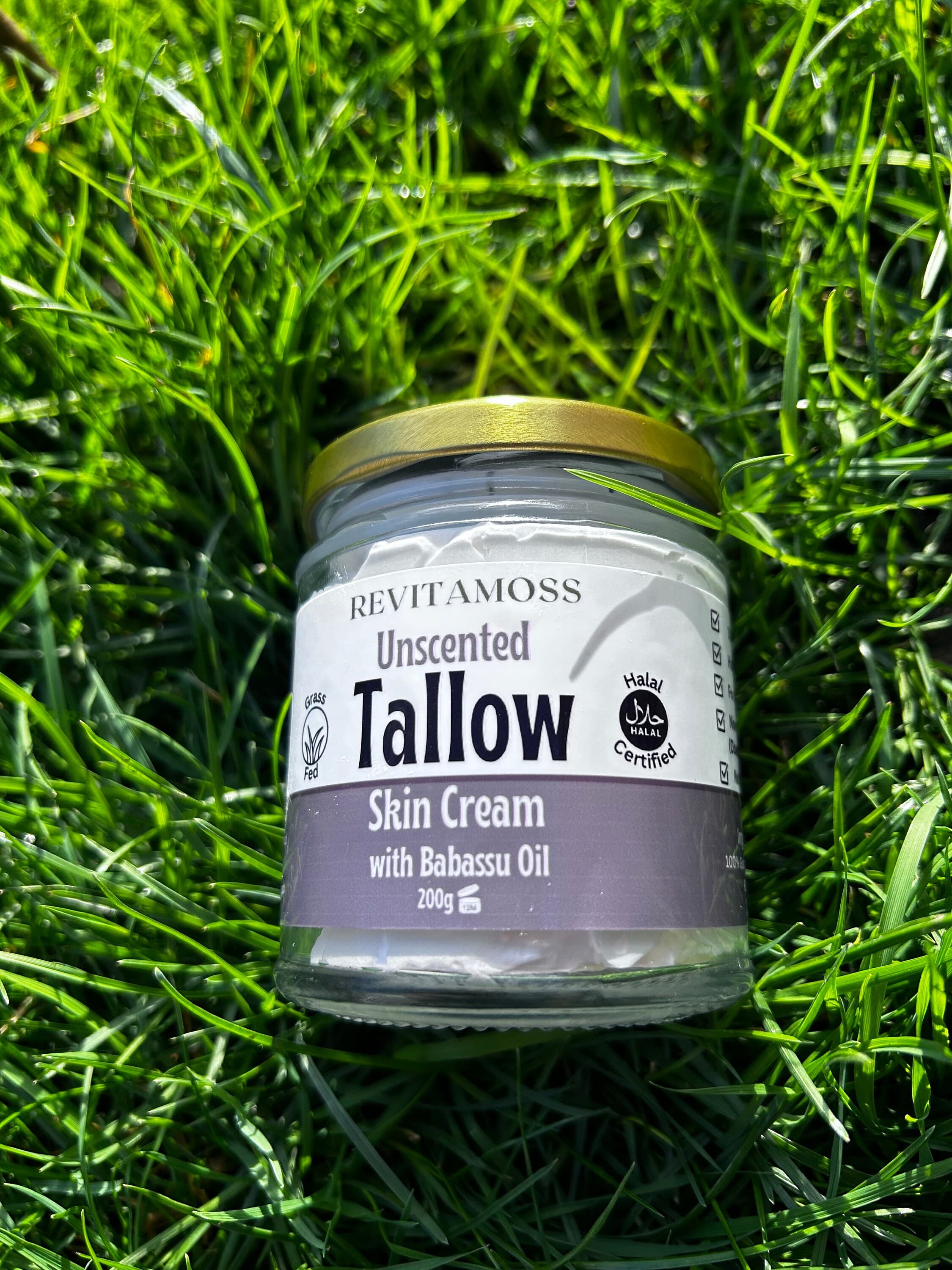 Grass-Fed Tallow Bundle: Unscented Halal Skin Cream - 2x 200g - image 4