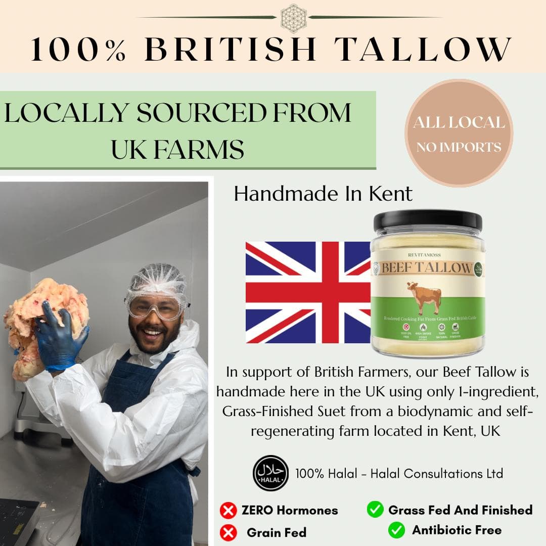 Grass Fed Beef Tallow for Cooking | Halal Tallow | Skin and Food Grade | Pure Rendered Beef Suet | 300g - image 3