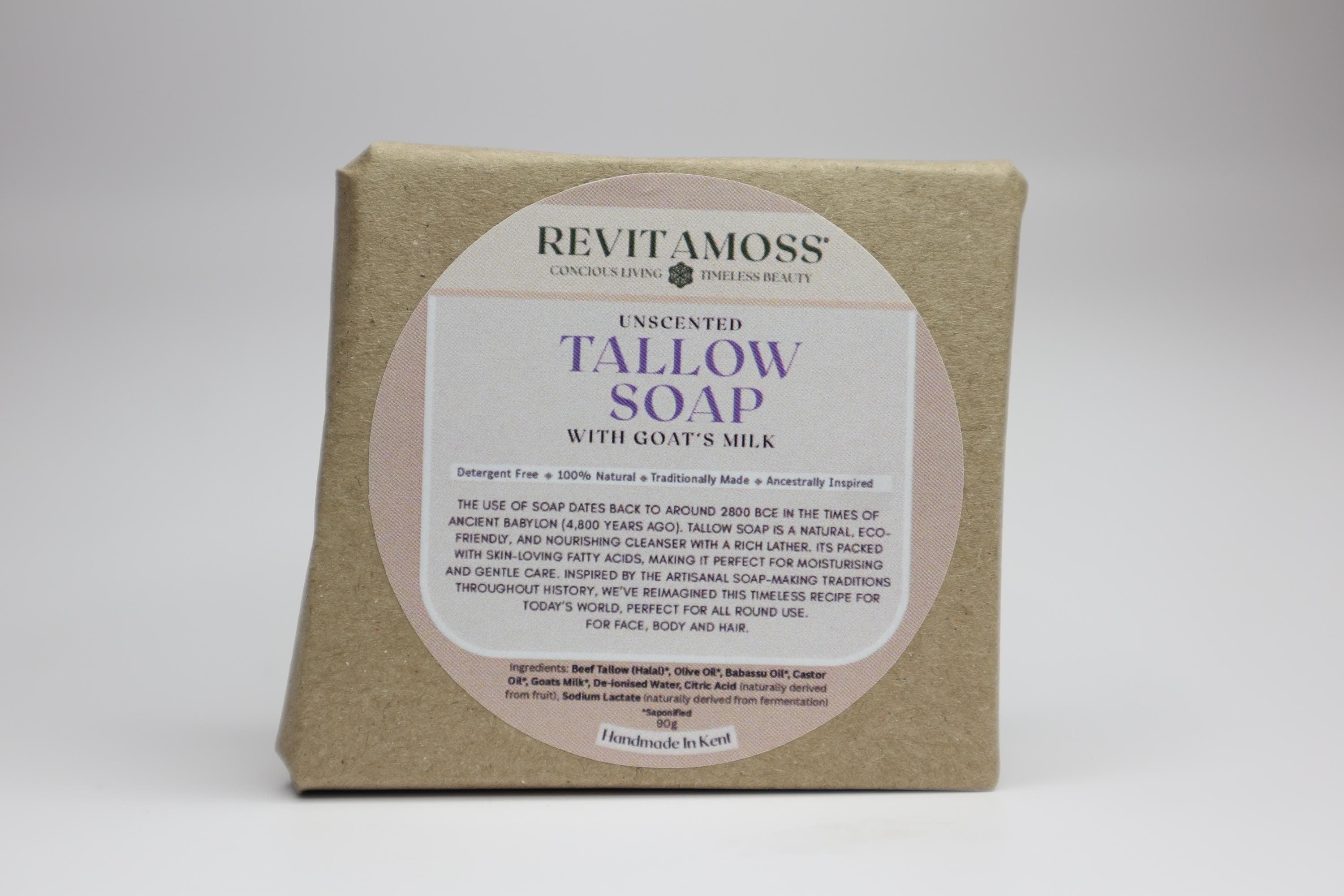Grass Fed Tallow Soap | Traditional Soap/Farm Batch - Unscented & Pure - image 4