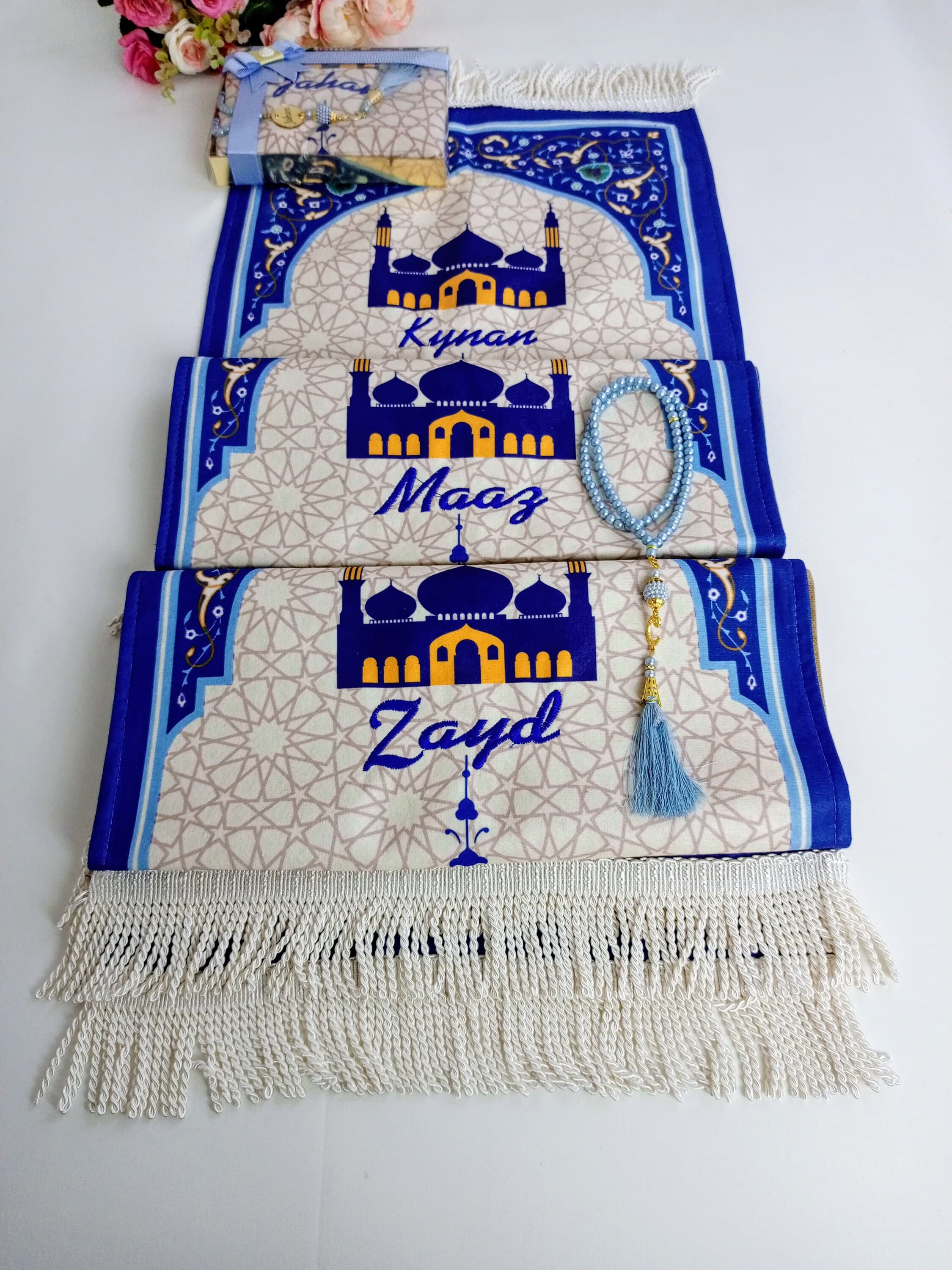 Luxury Kids Prayer Mat, Kids Kaaba Prayer Rug, Ramadan Eid, Kids Prayer Rug, Eid Gift For Children, İslamic Gift - image 3