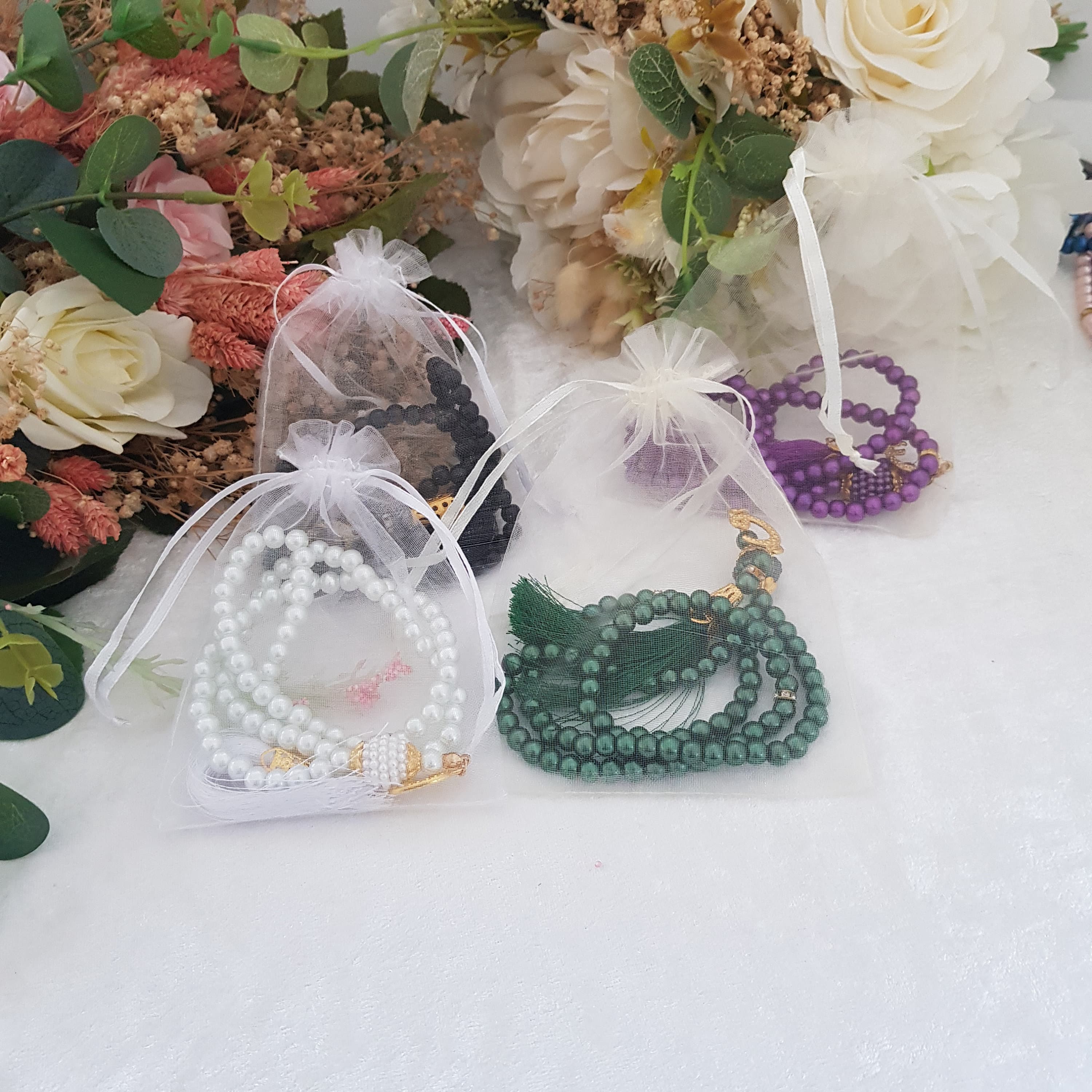 Personalized Pearl Tasbih, Muslim Prayer Beads, Eid Wedding Favor - image 5