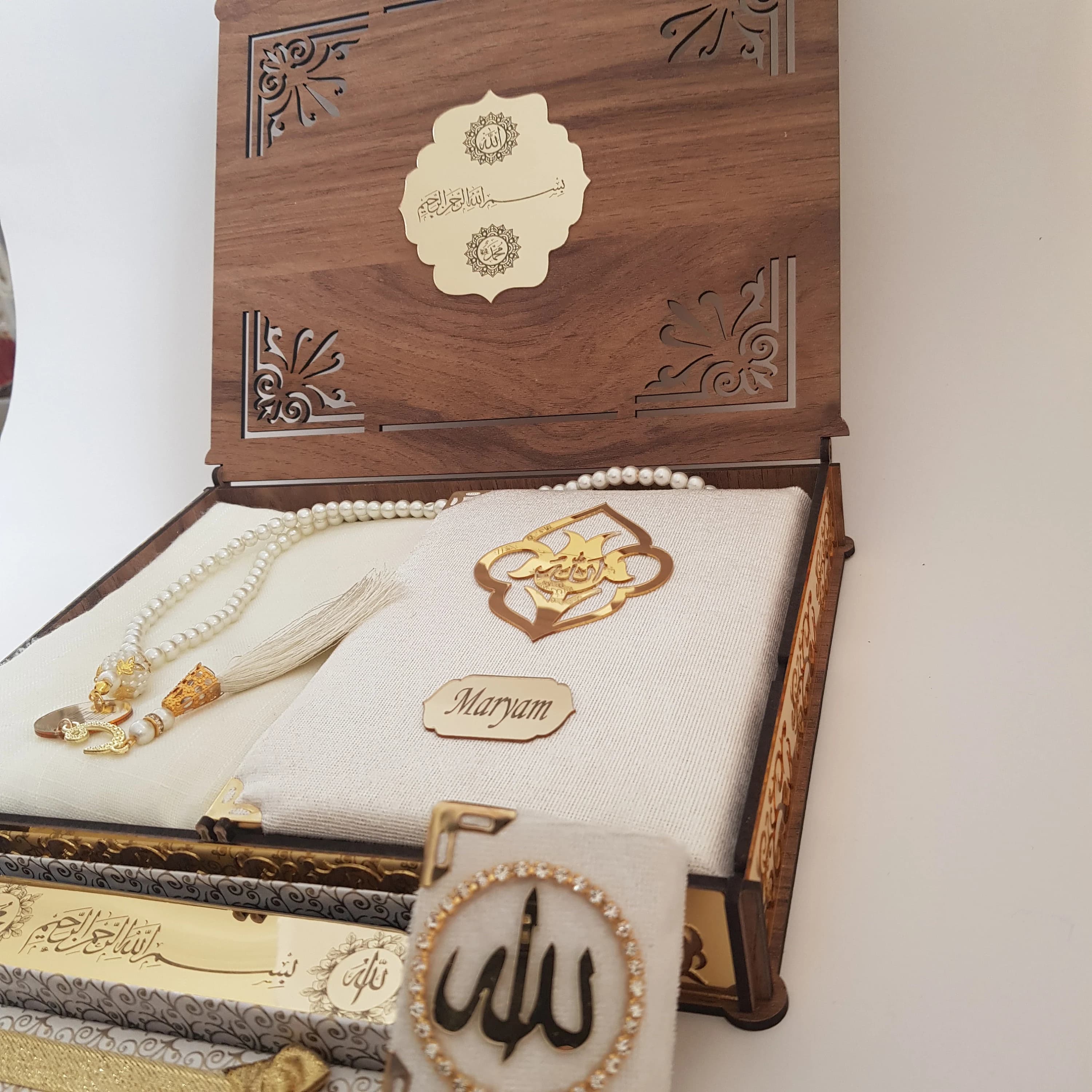 Luxury Ramadan Gift Set, Personalized Quran, Bookmark, Tasbeeh - image 3