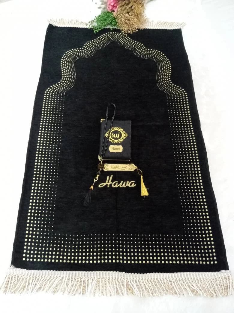 Personalized Prayer Mat Gift Set | Muslim Wedding, Eid Gift - image 2
