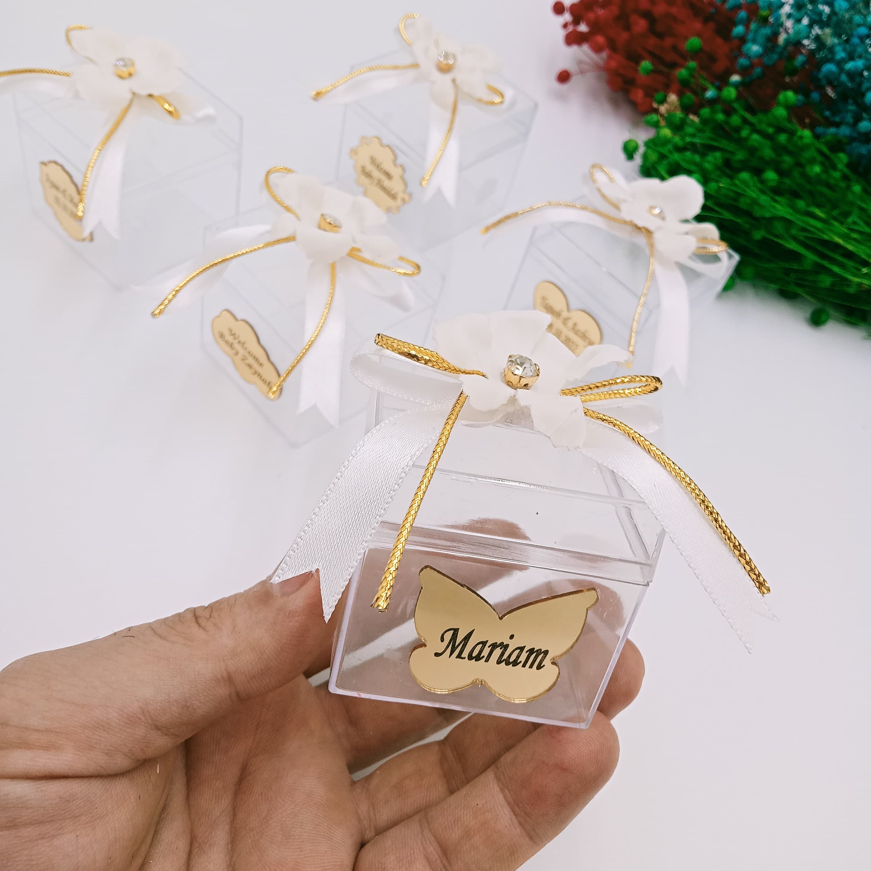 Decorated Favor Box | Personalized Wedding, Shower & Eid Gift