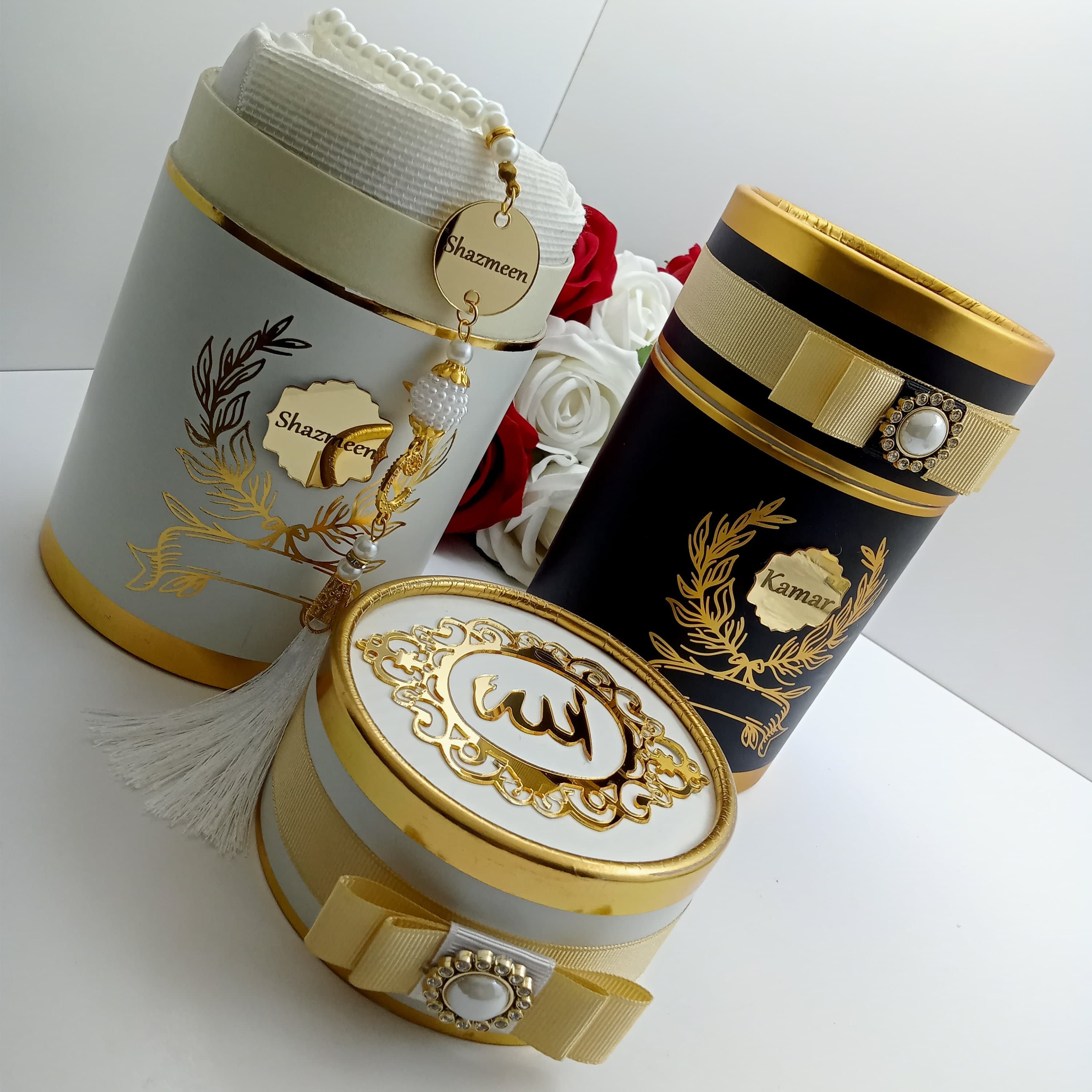 Personalized Islamic Gift Set | Prayer Mat, Pearl Tasbeeh, Quran - image 5