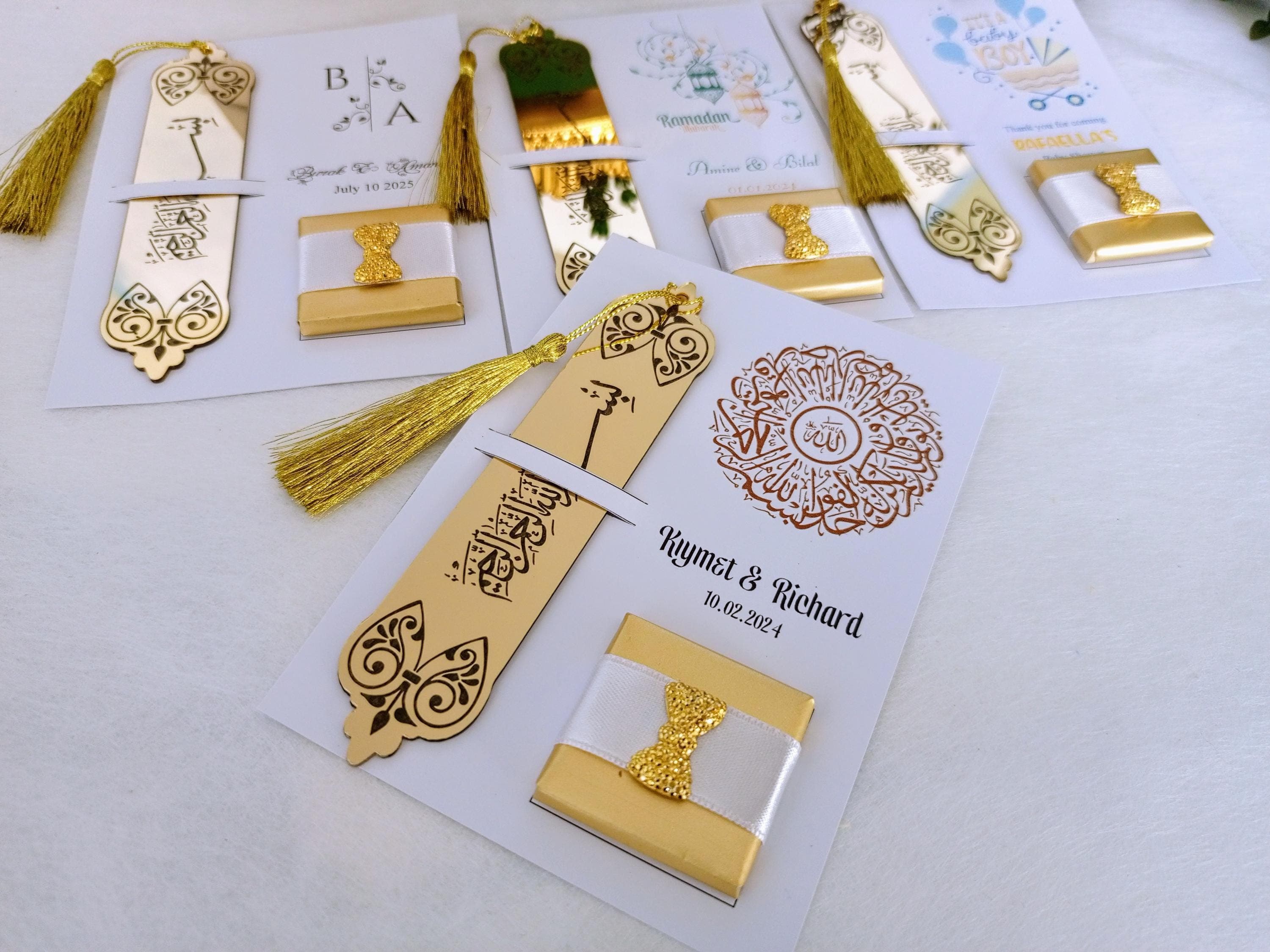Islamic Bookmark & Chocolate Favor Set | Eid, Wedding, Baby Shower - image 5