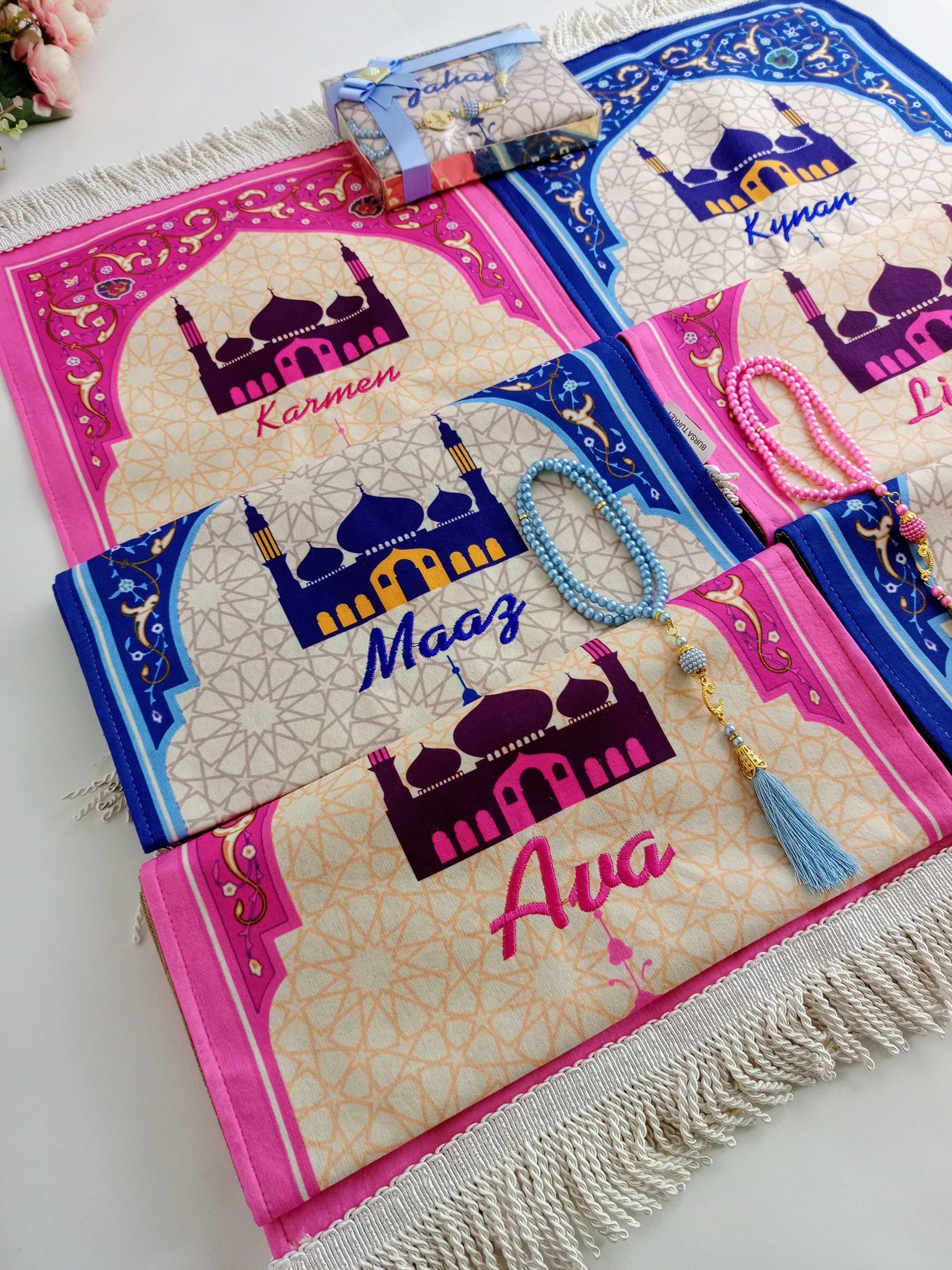 Luxury Kids Prayer Mat, Kids Kaaba Prayer Rug, Ramadan Eid, Kids Prayer Rug, Eid Gift For Children, İslamic Gift - image 4