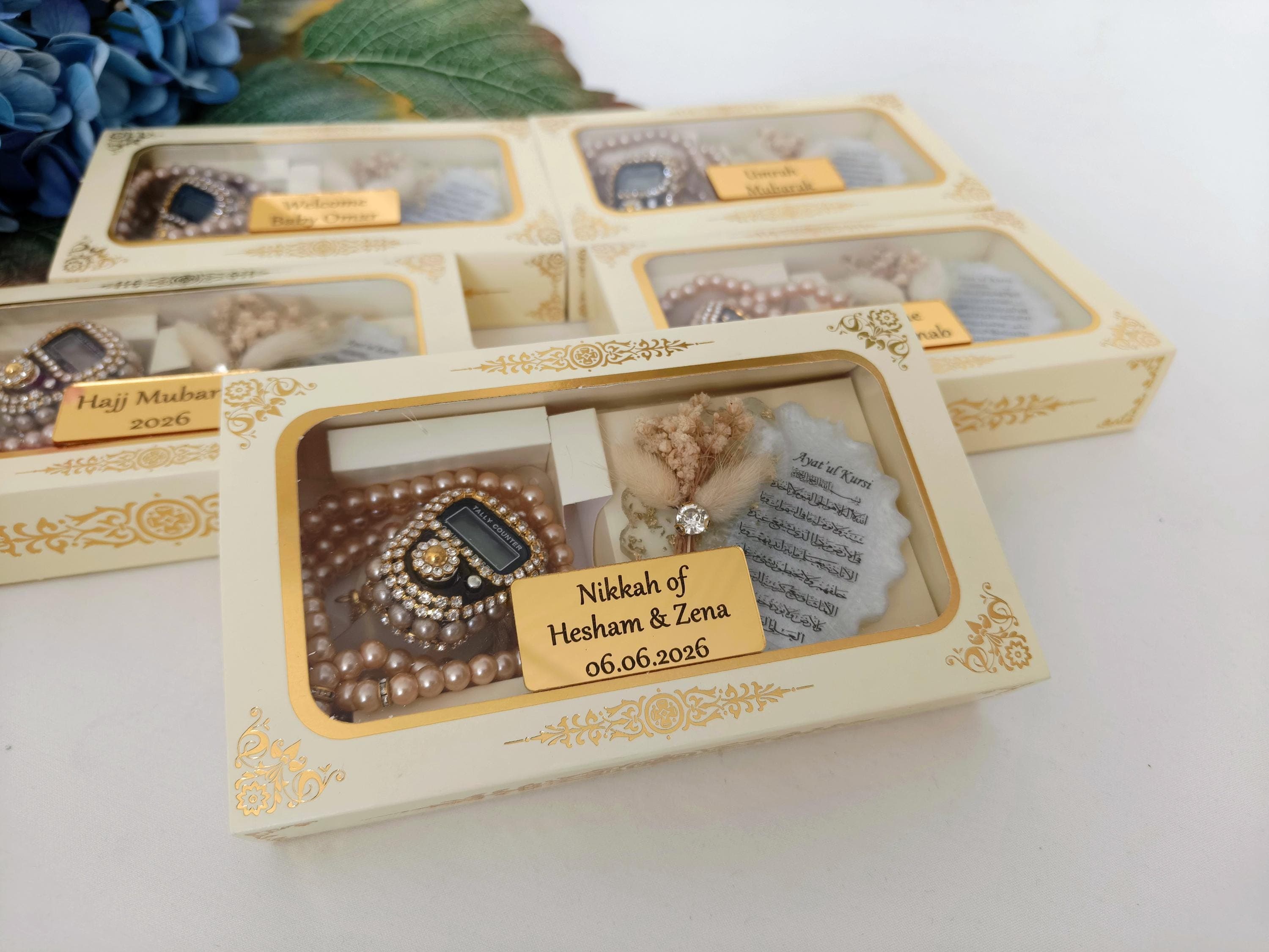 Personalized Wedding Epoxy Magnet Favor , Digital Tasbih, Finger Counter, Misbaha, Tasbeeh, Eid Gift, Muslim Wedding Gift,