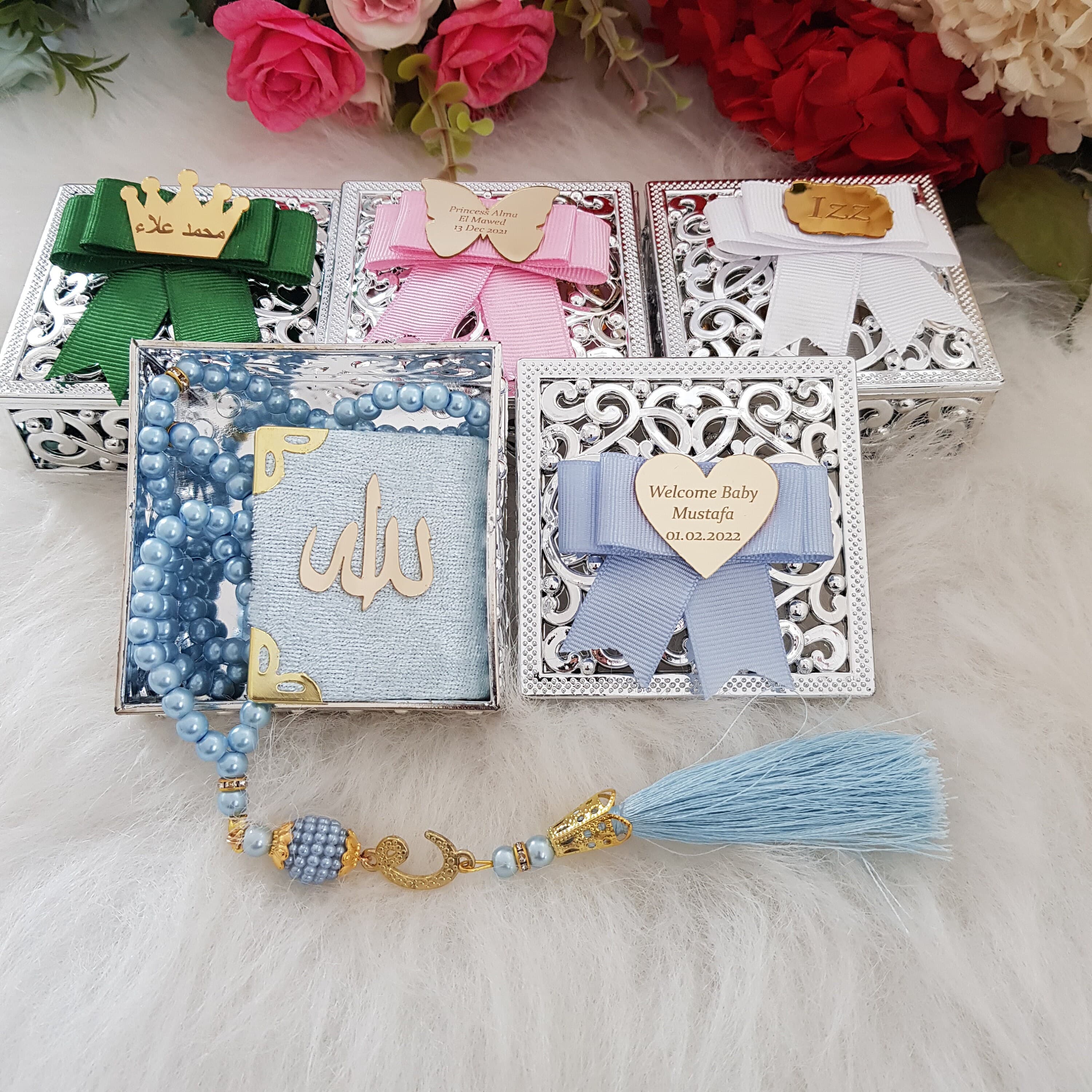 Personalized Velvet Mini Quran Gift Set | Islamic Favors