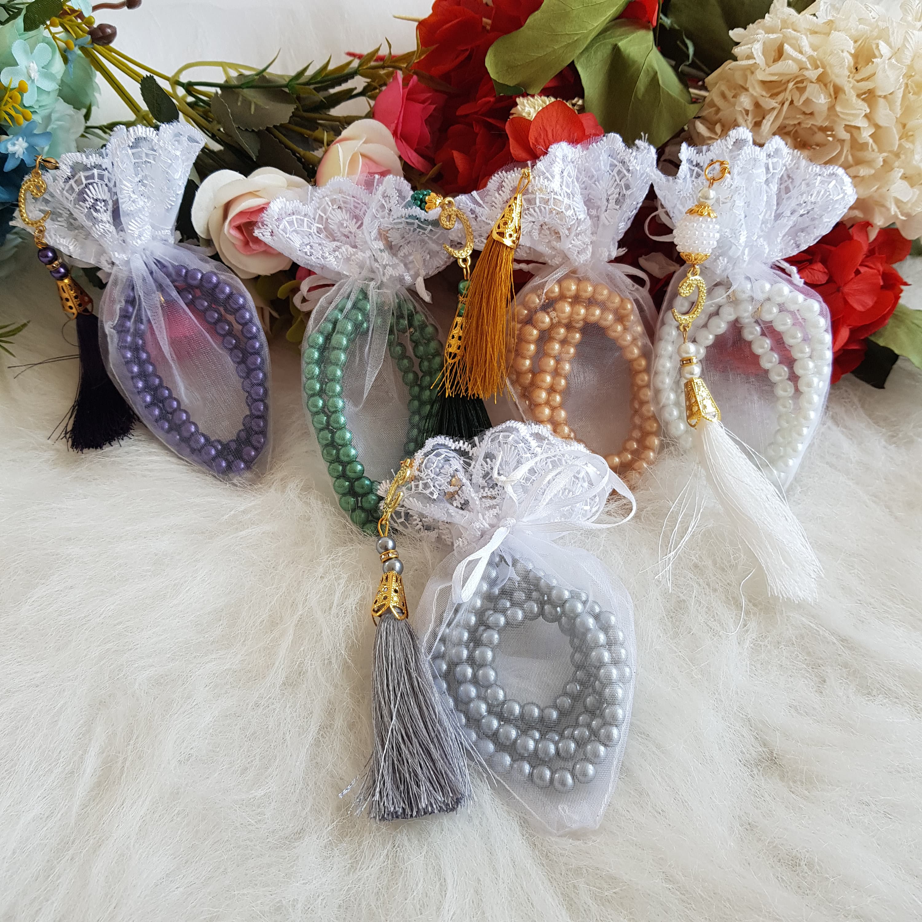 Personalized Pearl Tasbih, Muslim Prayer Beads, Eid Favors - image 5
