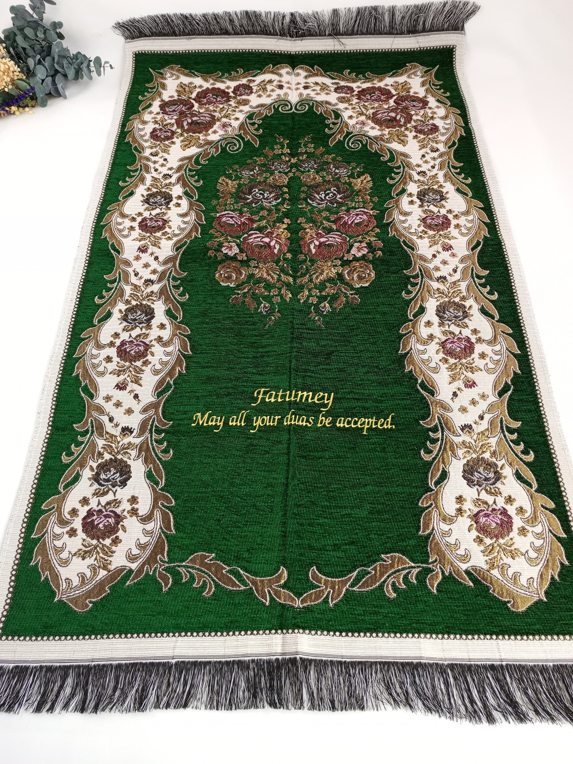 Personalized Prayer Mat Gift Set | Custom Quran, Tasbeeh, Yaseen - image 4