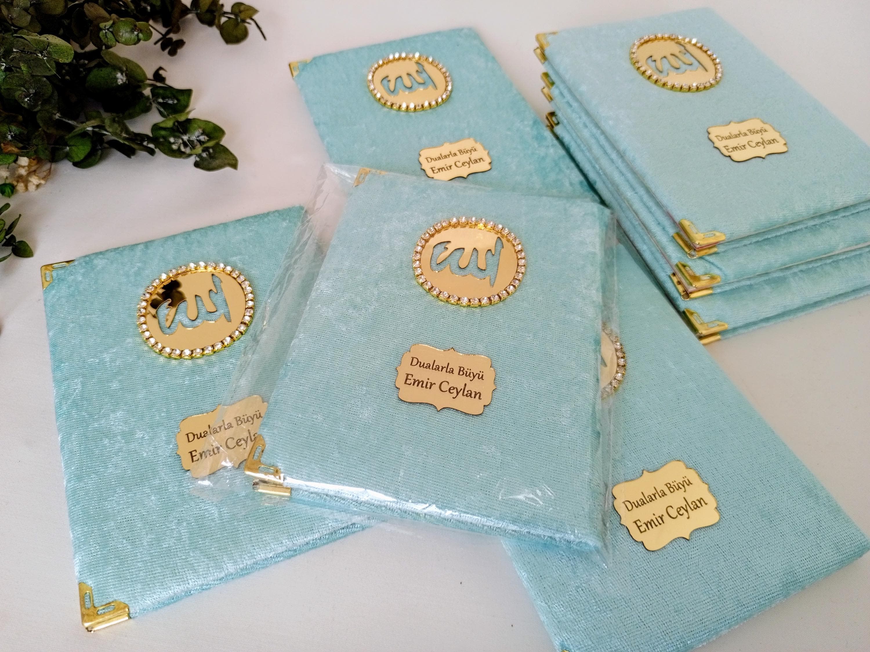 Personalized Velvet Yaseen Book Gift Set | Eid, Wedding, Baby Shower