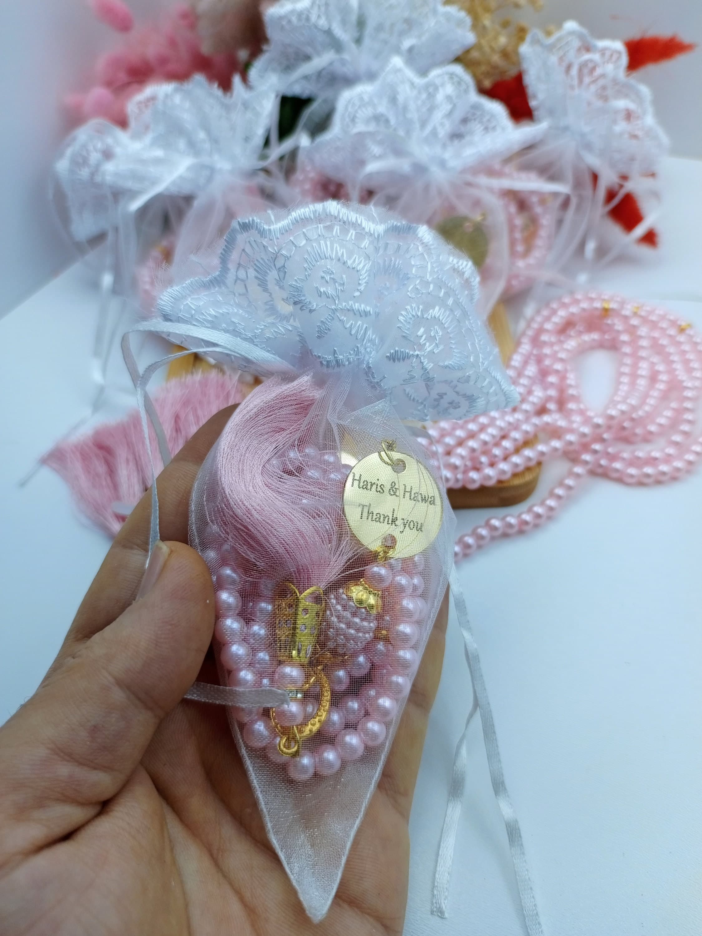 Personalized Pearl Tasbih, Muslim Prayer Beads, Eid Favors - image 3